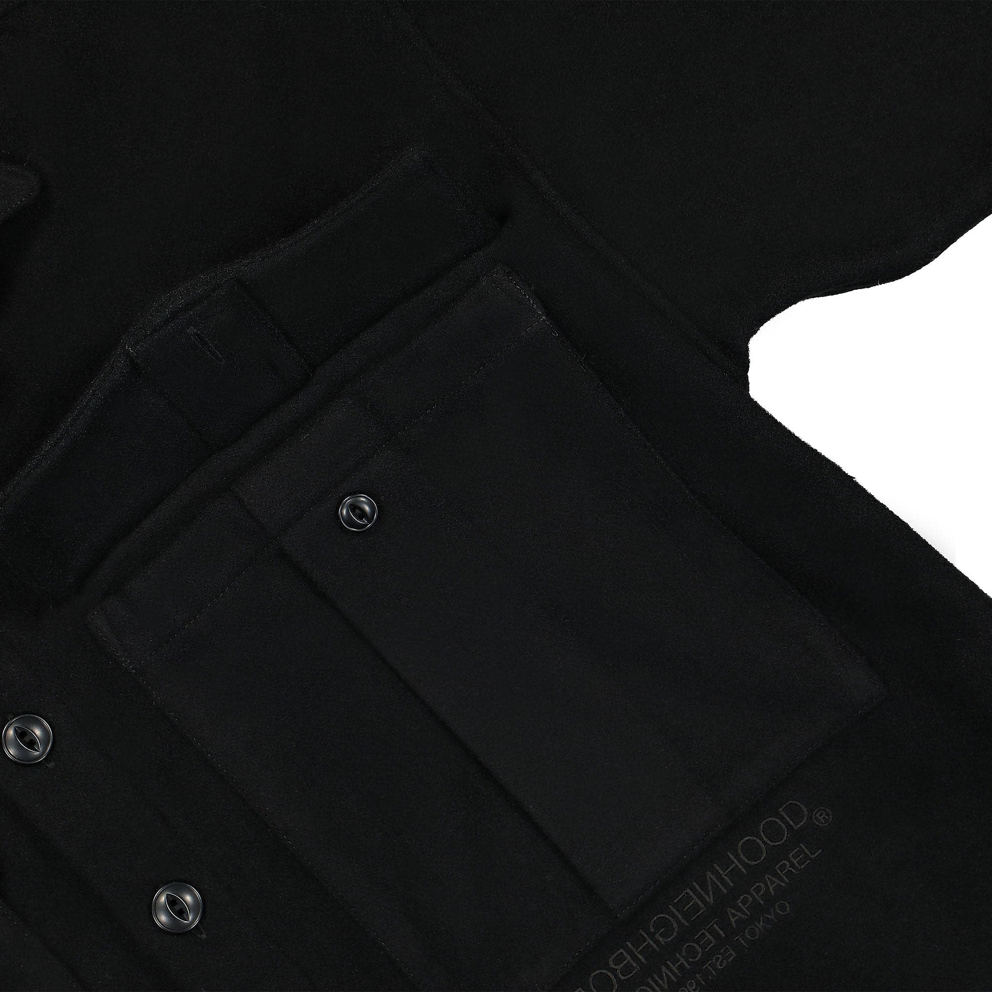 Neighborhood KH. 2 Pocket SH LS. WE Shirt Jacket Black Jackets Detailfoto | Overkill