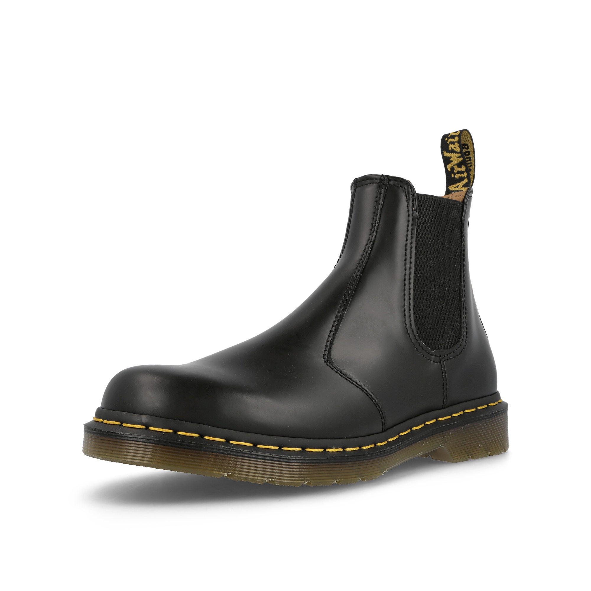 Dr. Martens 2976 Ys Black Smooth Black Boots Close Up | Overkill