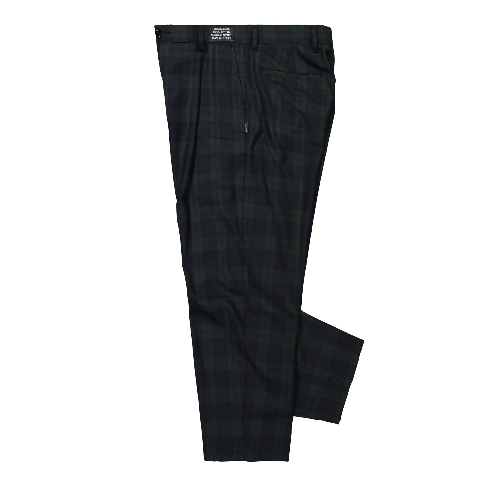 Neighborhood Tuck Pants Green x Navy Casual Pants Close-up | Overkill