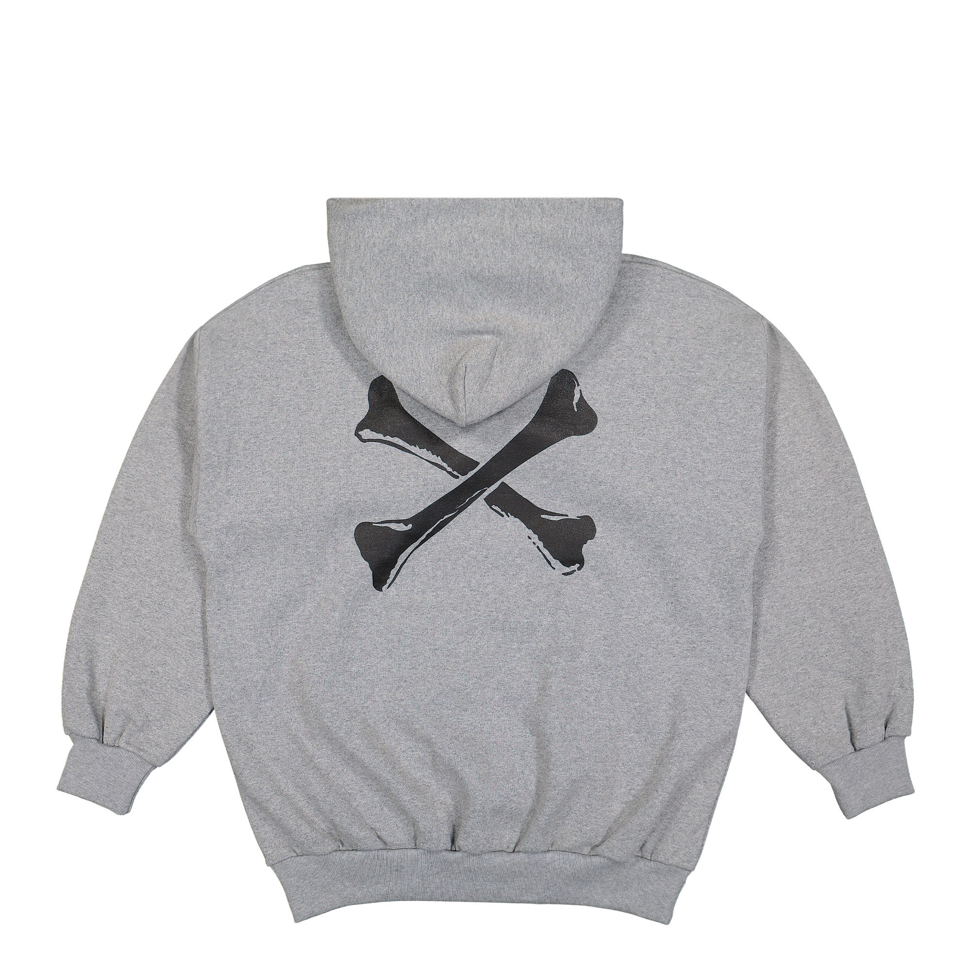 WTAPS Cross Bones Hoodie Ash Gray Hoodies Close-up | Overkill