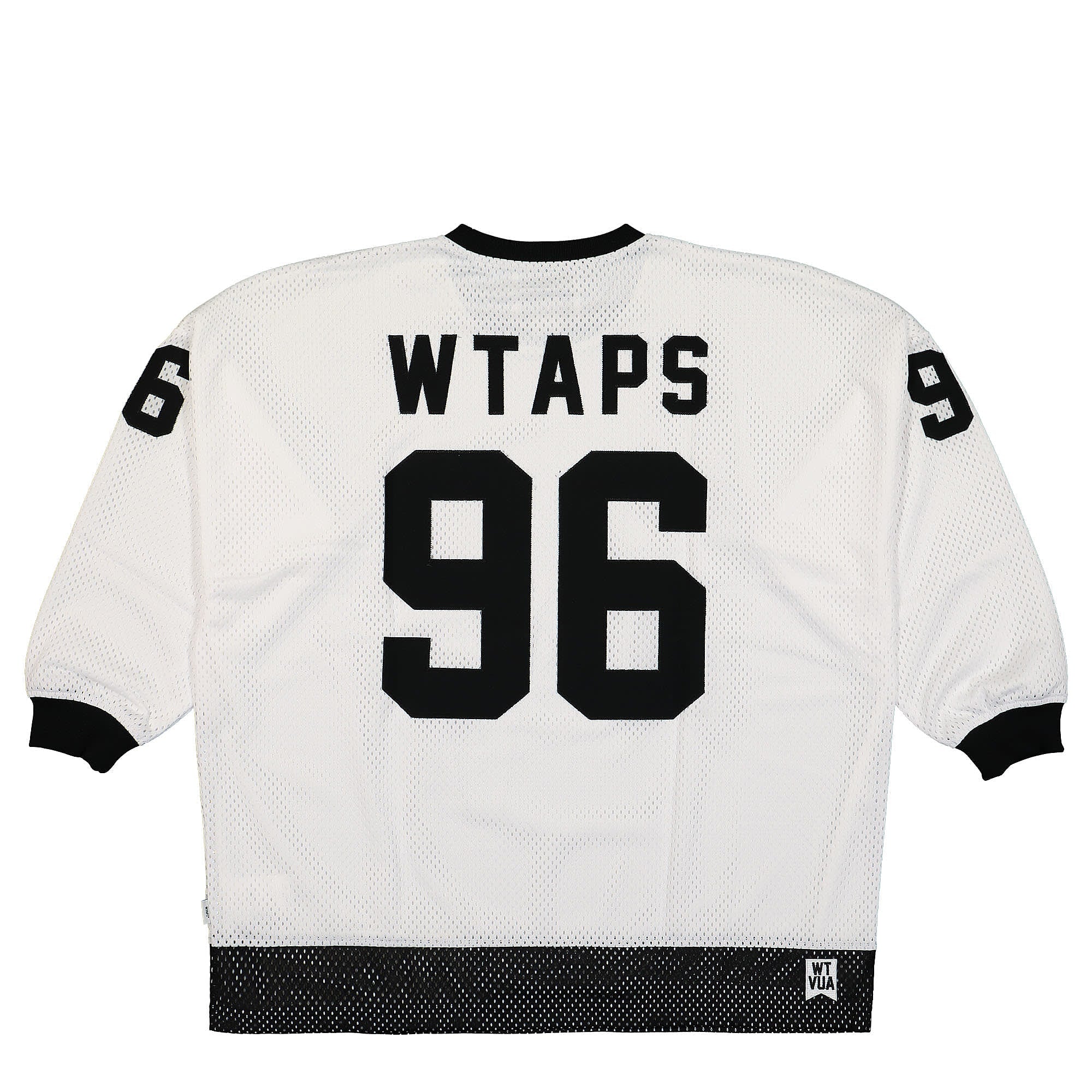 WTAPS Netminder LS Hockey Jersey White Longsleeves Close-up | Overkill