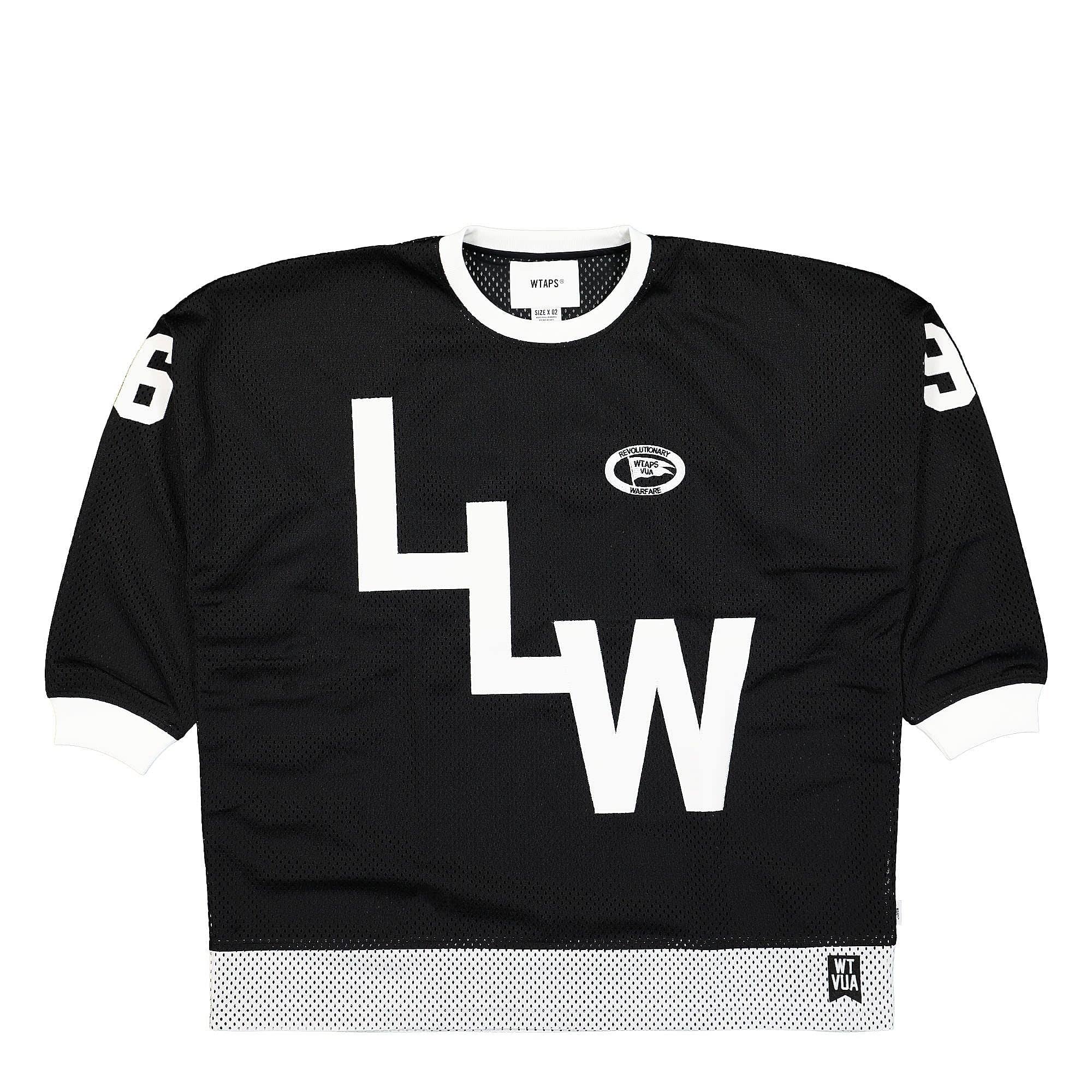 WTAPS Netminder LS Hockey Jersey Black T-Shirts 222ATDT-CSM06 | Overkill