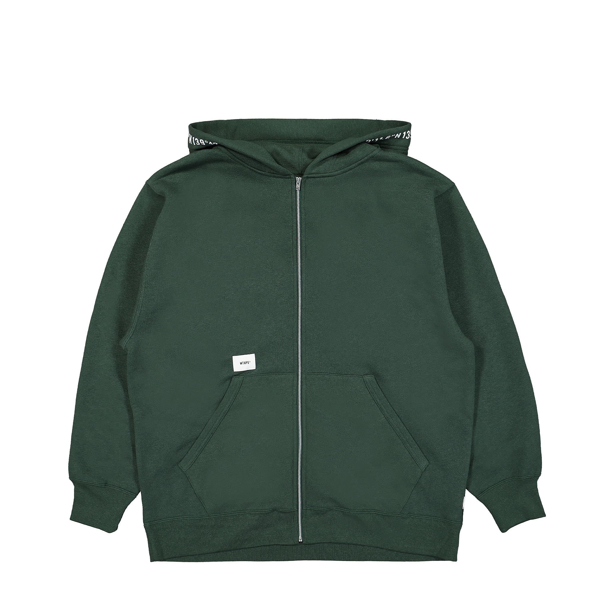 WTAPS X3.0 Zip Hoody Green Hoodies 222ATDT-CSM18 | Overkill