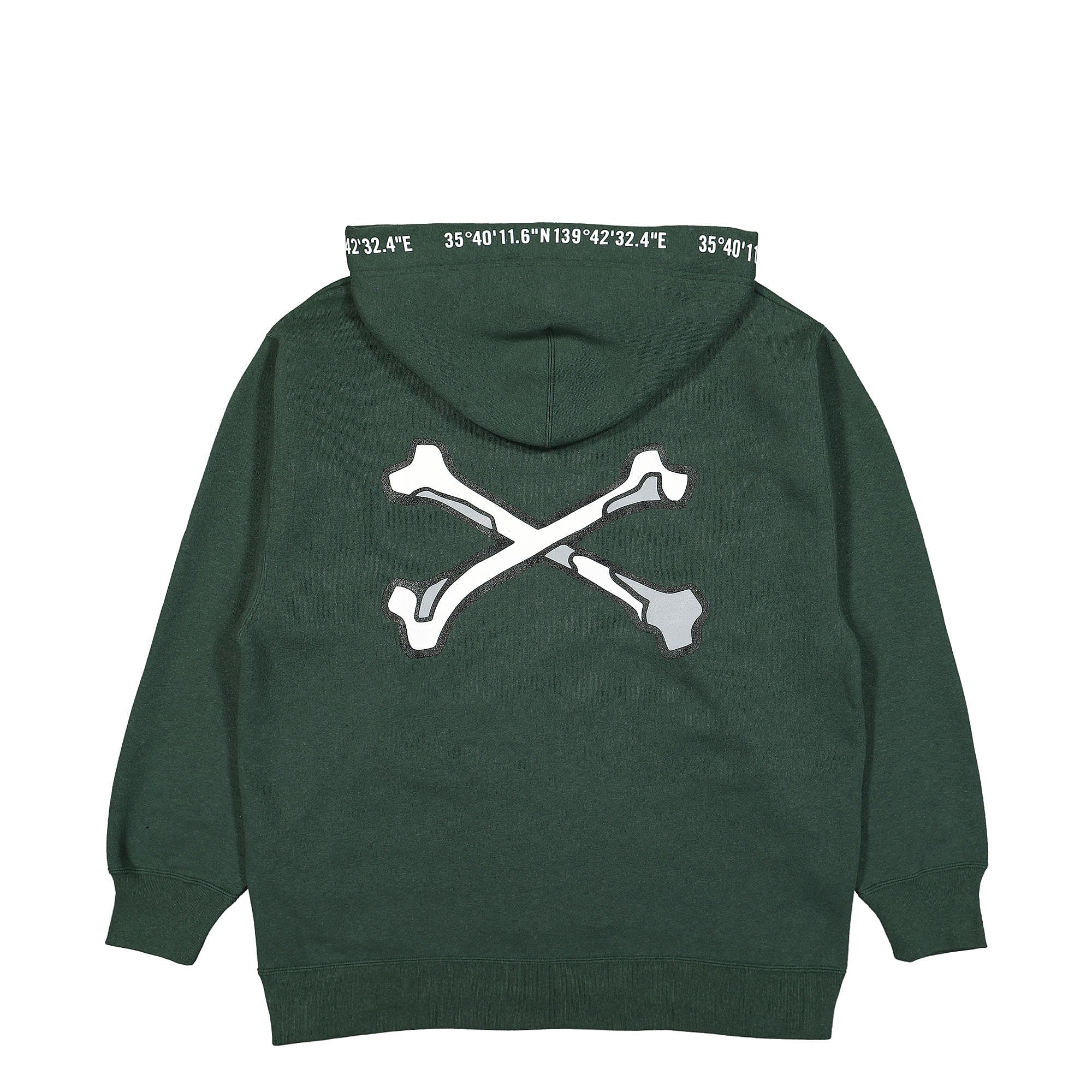 WTAPS X3.0 Zip Hoody Green Hoodies Close-up | Overkill