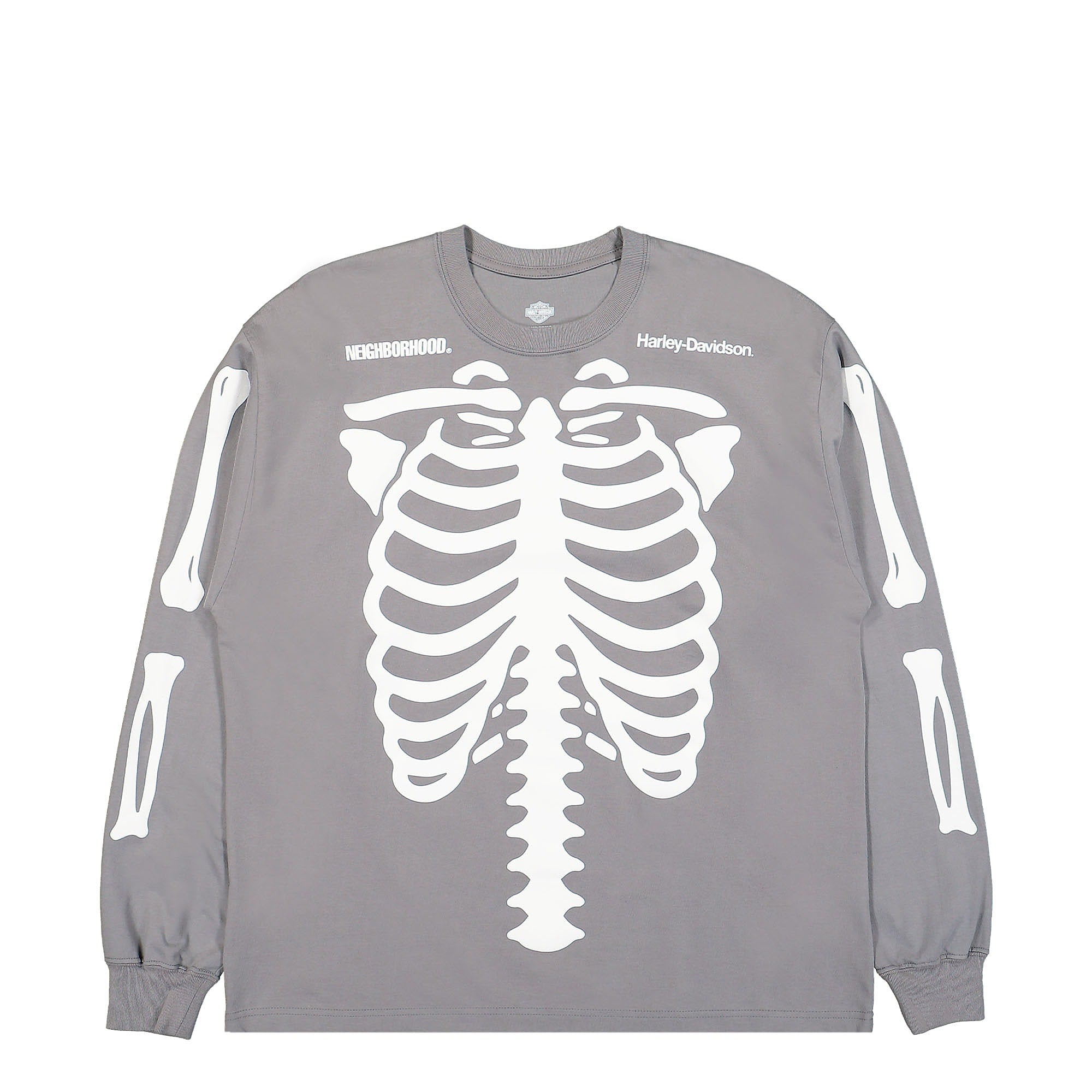 Neighborhood Harley-Davidson x Neighborhood LS. CO Crewneck Gray Sweatshirts 222PC05N-CS01 | Overkill