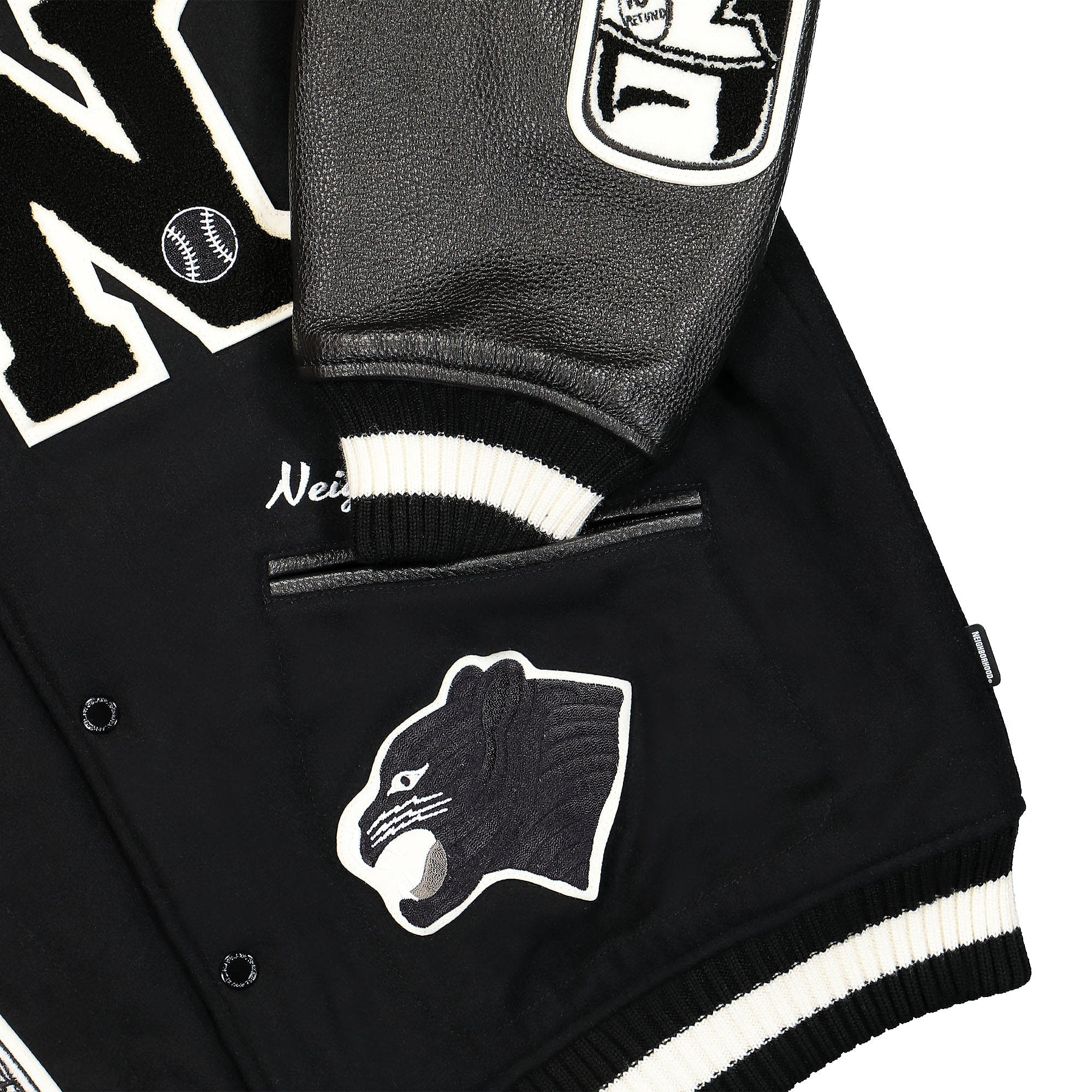Neighborhood Stadium JK. WO Jacket Black Jackets Detailfoto | Overkill