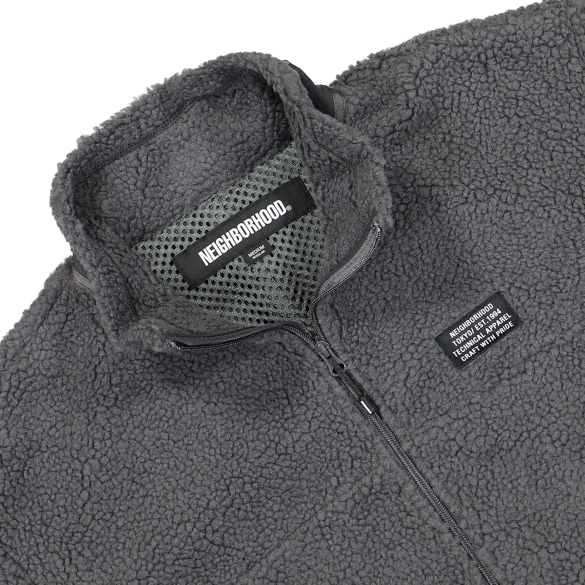 Neighborhood Fleece JK. PE Jacket Gray Jackets Close-up | Overkill