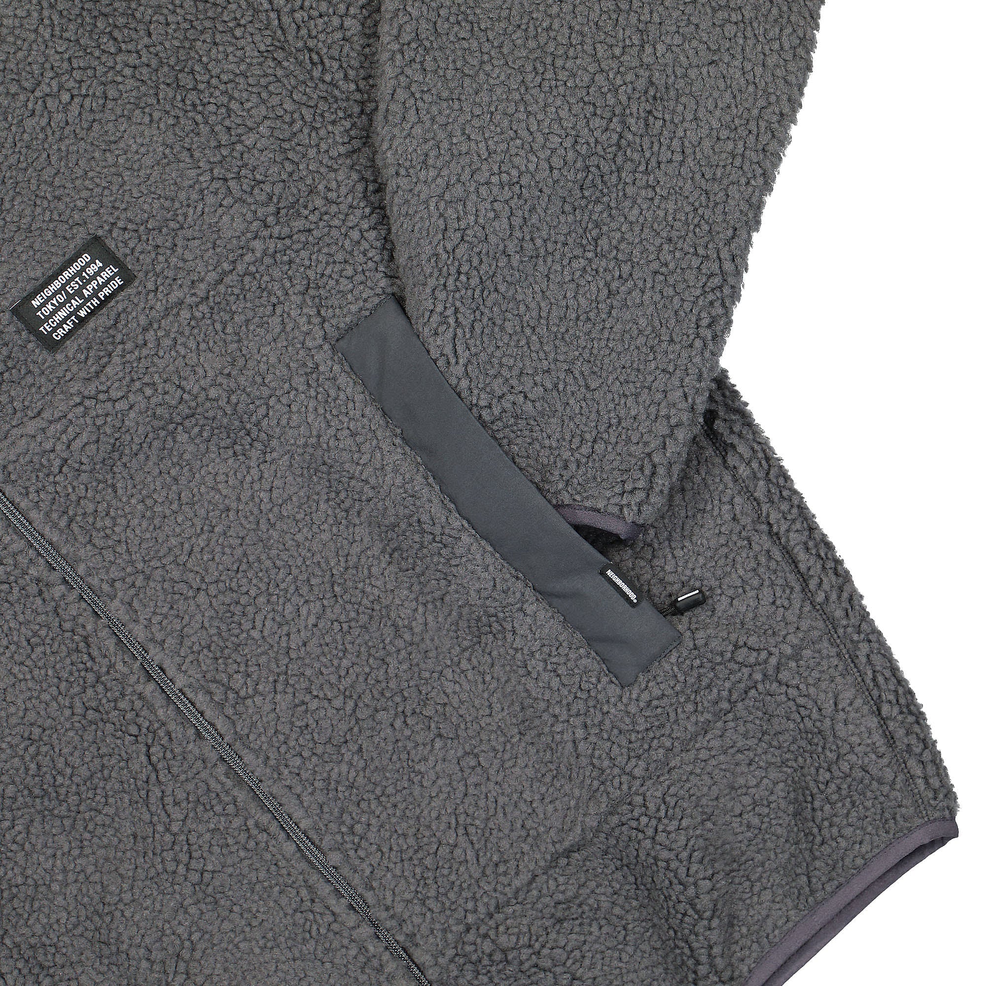 Neighborhood Fleece JK. PE Jacket Gray Jackets Detailfoto | Overkill
