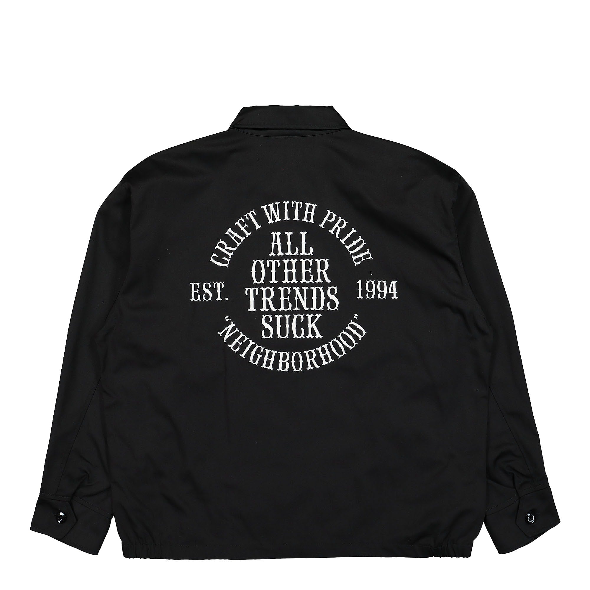 Neighborhood Front JK. EC Zip Jacket Black Jackets Close-up | Overkill