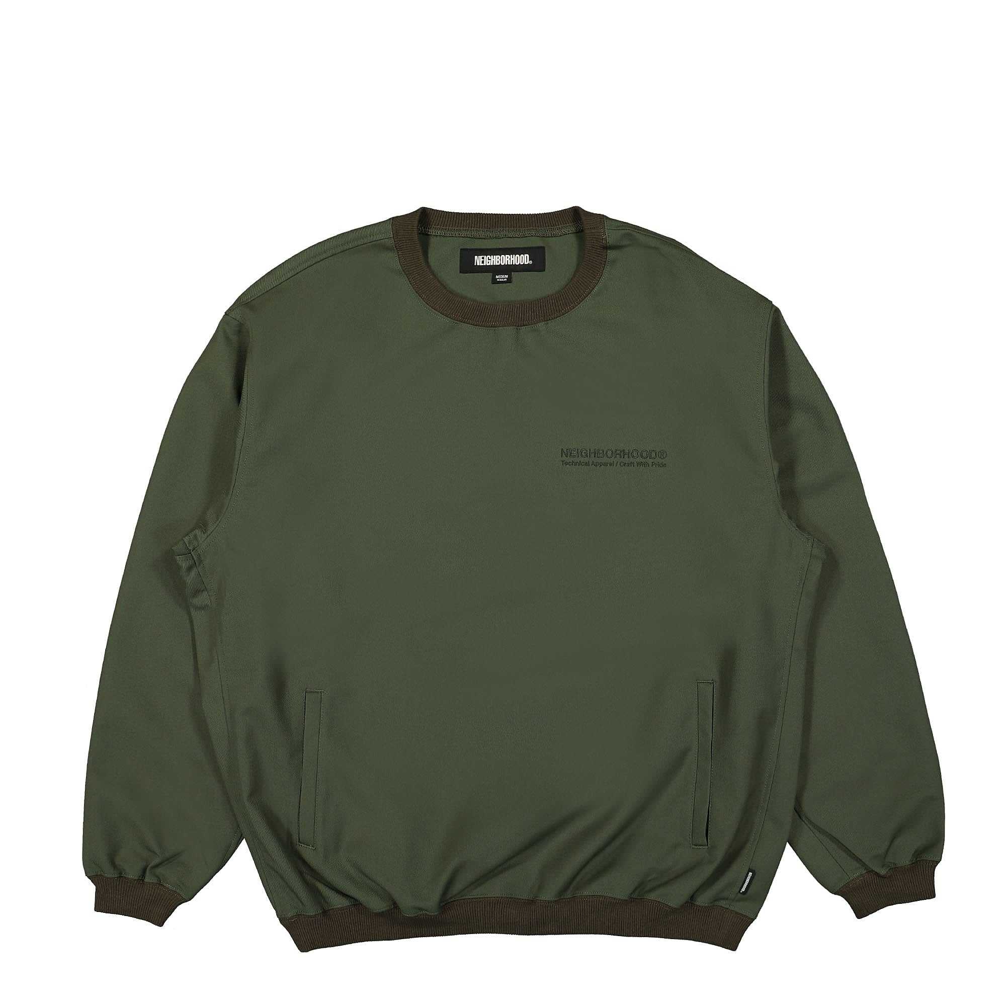 Neighborhood SH LS. EC Pullover Olive Drab Sweatshirts 222TSNH-SHM07 | Overkill