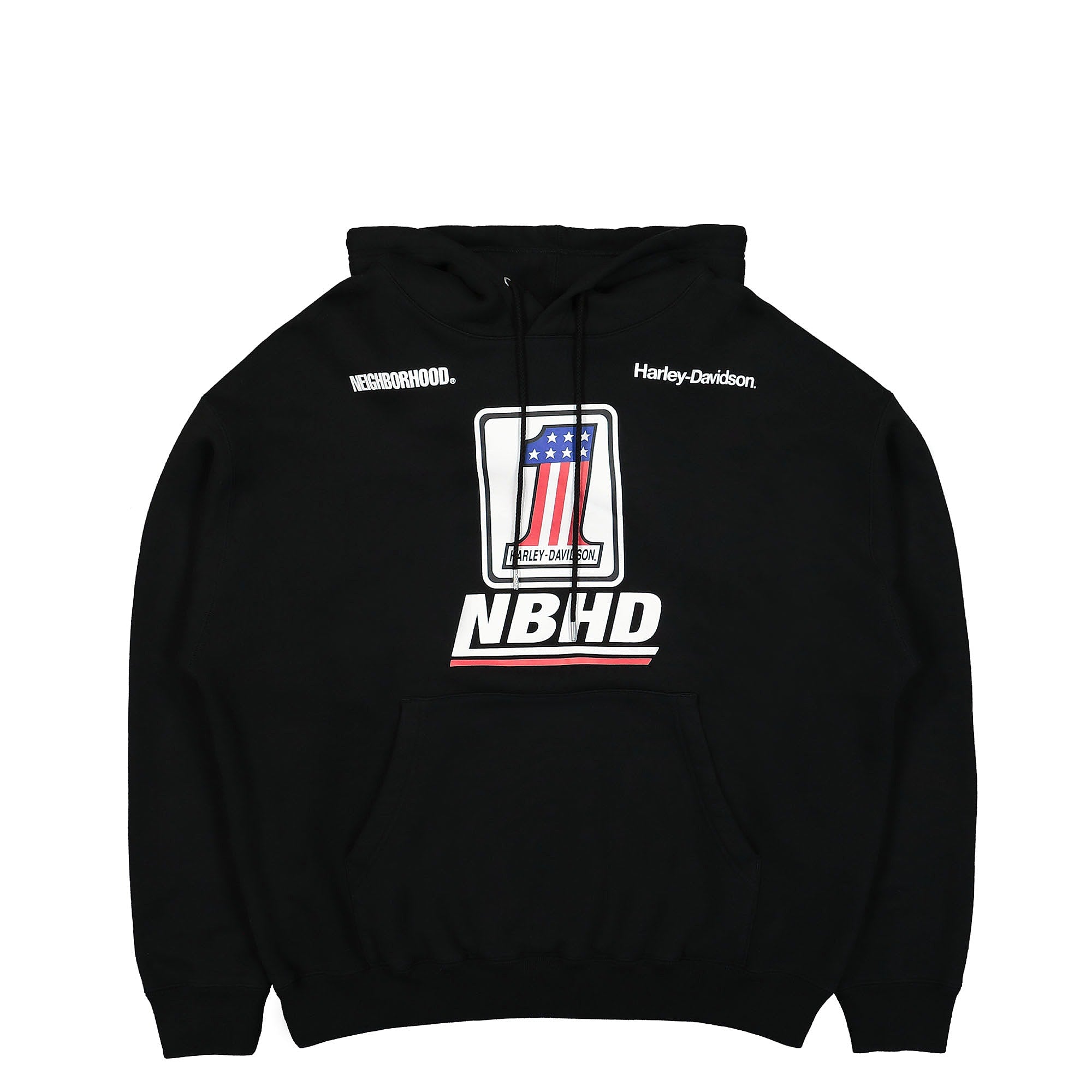Neighborhood Harley-Davidson x Neighborhood LS. CO Hooded Sweatshirt Black Hoodies 222UW05N-CSM01 | Overkill