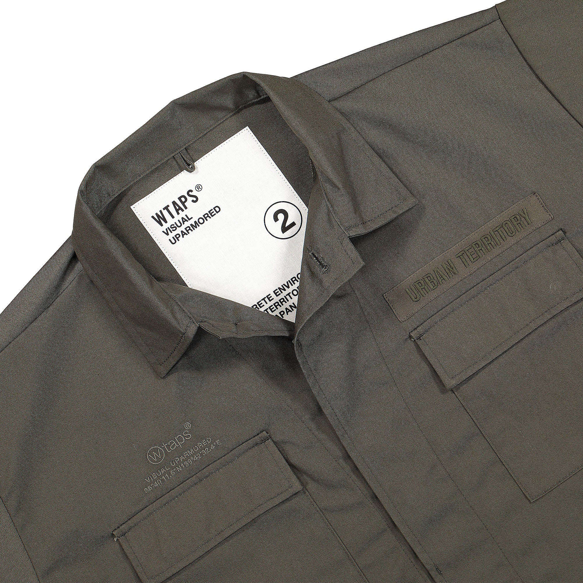 WTAPS Jungle LS CTPL. Shirt Olive Drab Shirts Close-up | Overkill