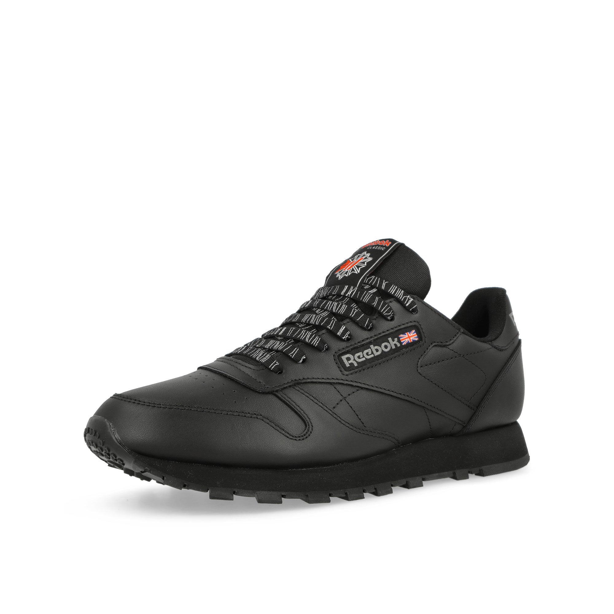 Reebok Classic Leather "Döner" Black Low Top Sneakers Close Up | Overkill