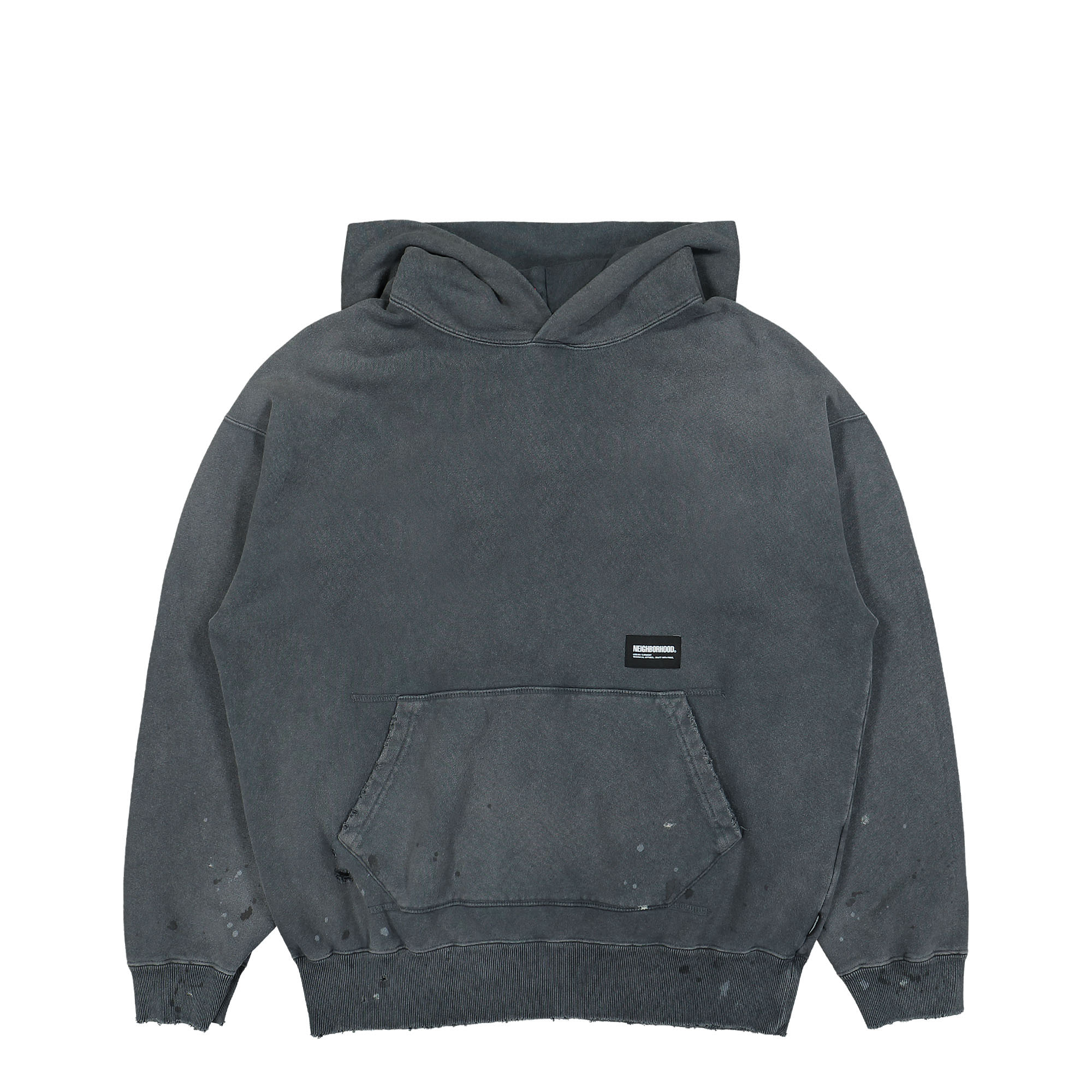 Neighborhood Damage Hooded Sweatshirt LS Gray Hoodies 231OKNH-CSM02 / Gray | Overkill