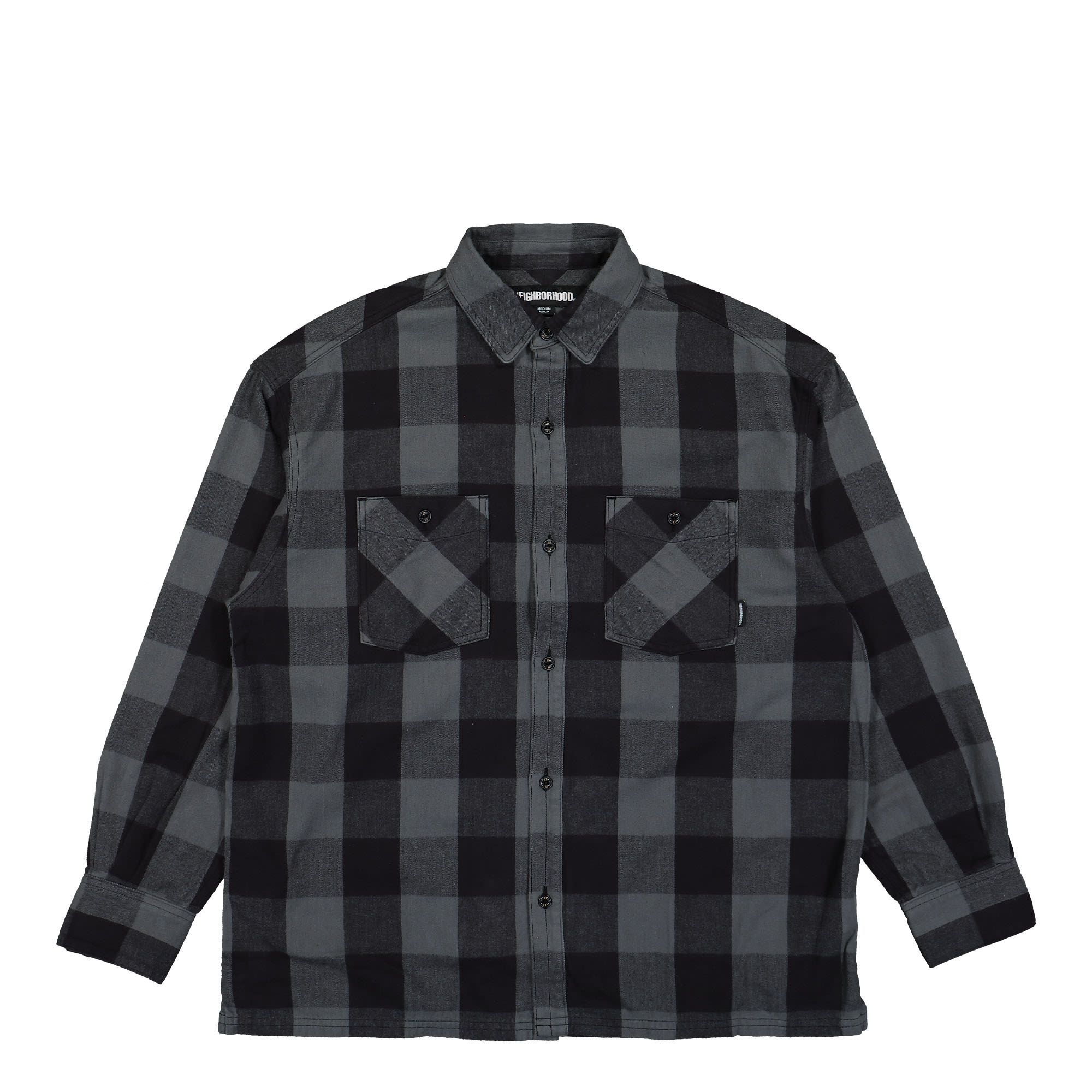Neighborhood Buffalo Check Shirt LS Gray Shirts 231ARNH-SHM01 / Gray | Overkill
