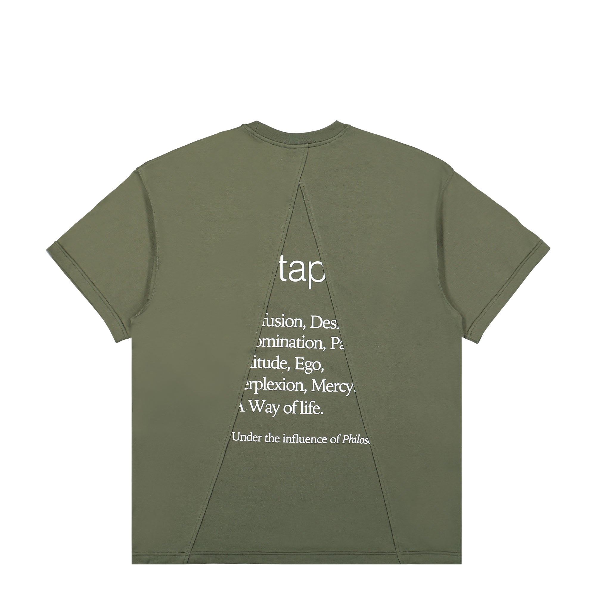 WTAPS Ingredient T-Shirt Olive Drab T-Shirts Close-up | Overkill