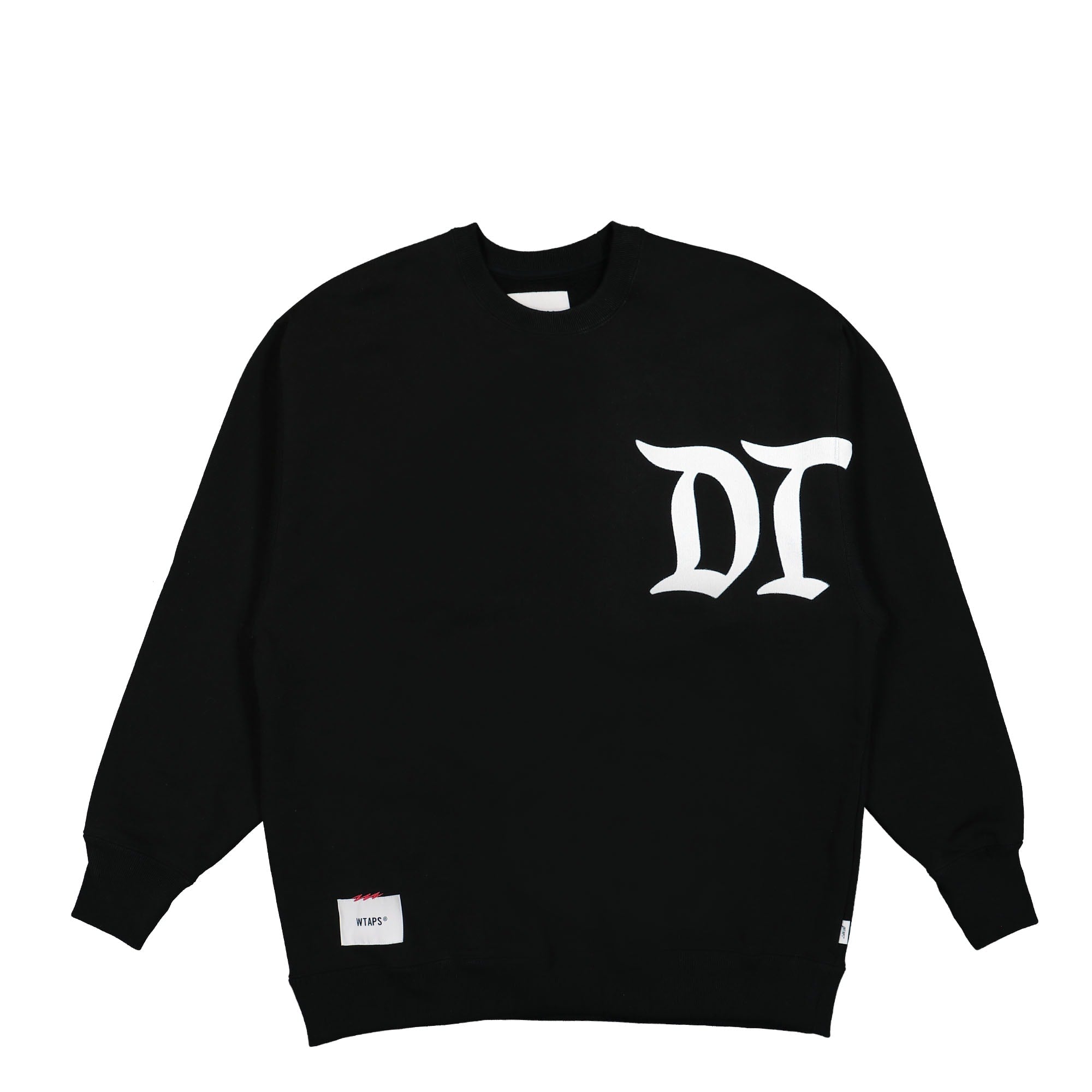 WTAPS Design 02 Crewneck Sweatshirt Black Sweatshirts 231ATDT-CSM10 / Black | Overkill