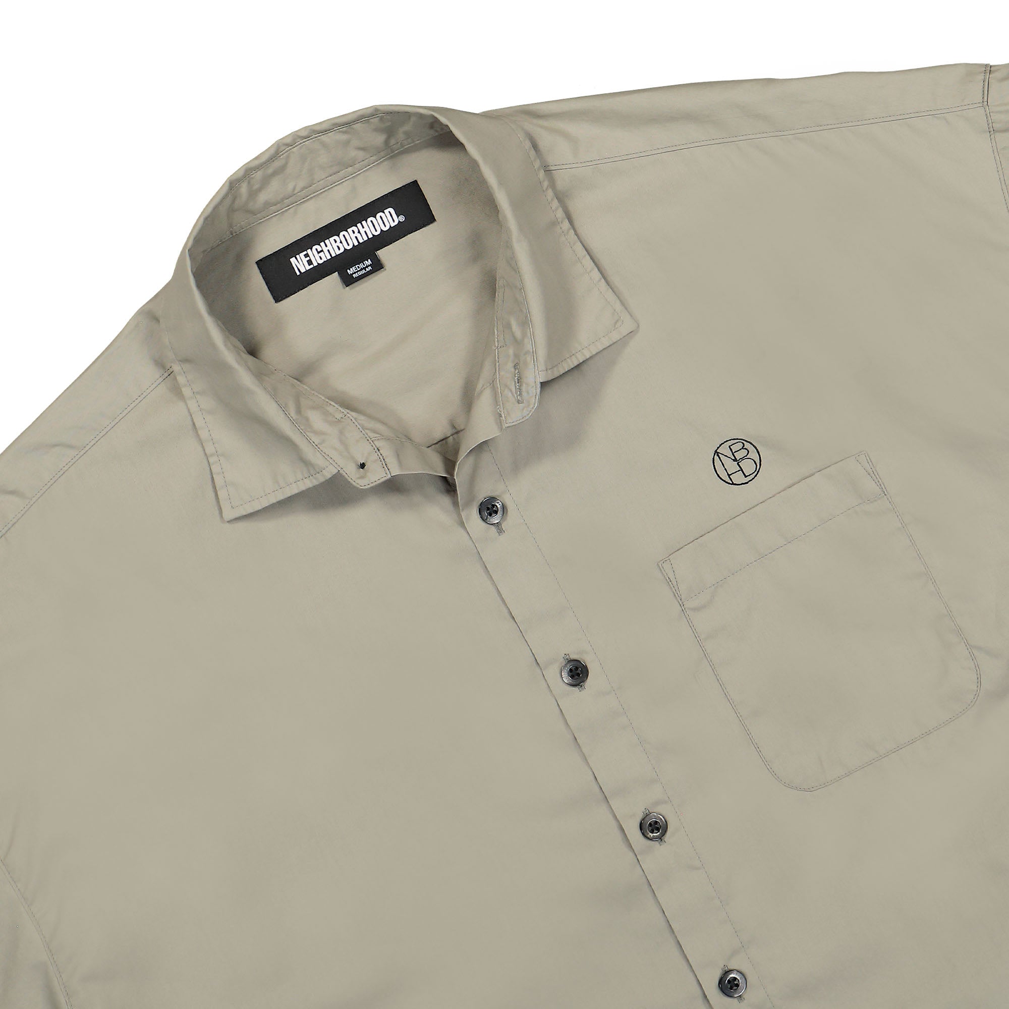 Neighborhood Over Short Sleeve Shirt Green Shirts Close-up | Overkill
