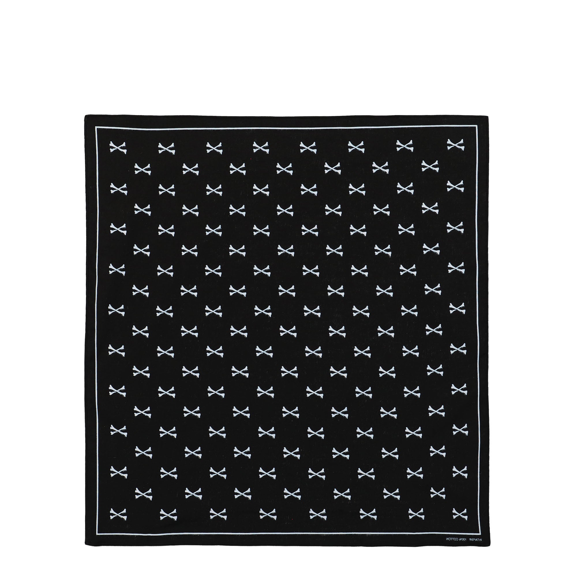 WTAPS Bandana Crossbones Black Bandanas Material | Overkill