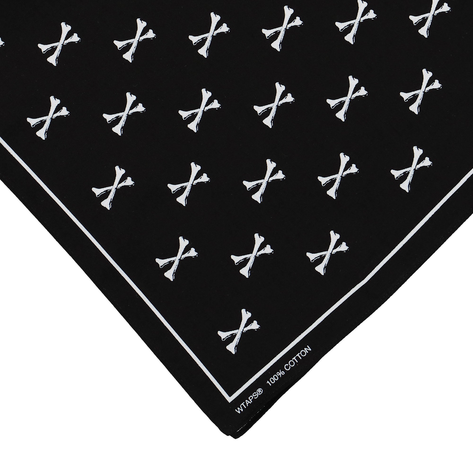 WTAPS Bandana Crossbones Black Bandanas Close-up | Overkill