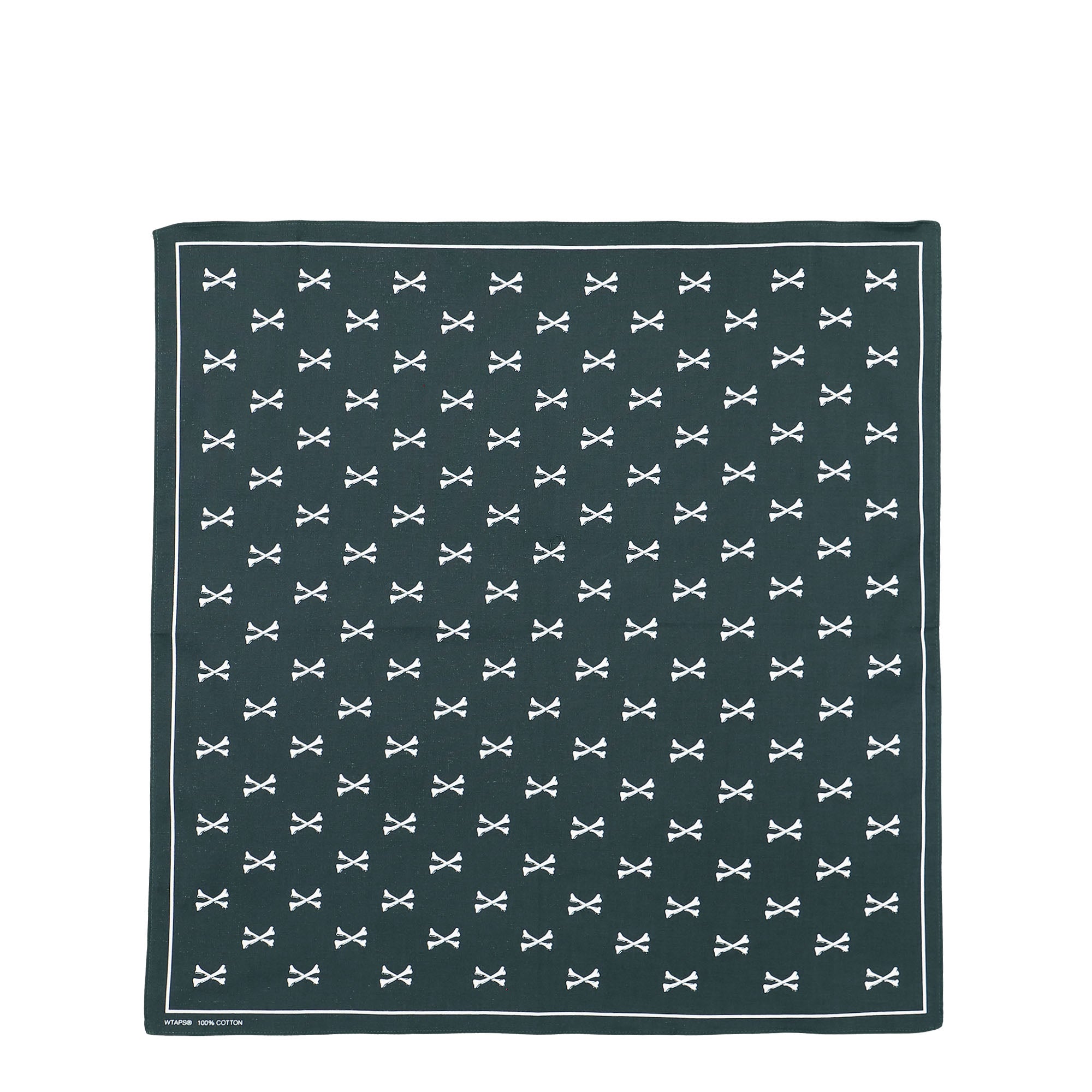 WTAPS Bandana Crossbones Green Bandanas 231BXDT-AC01 / Green | Overkill