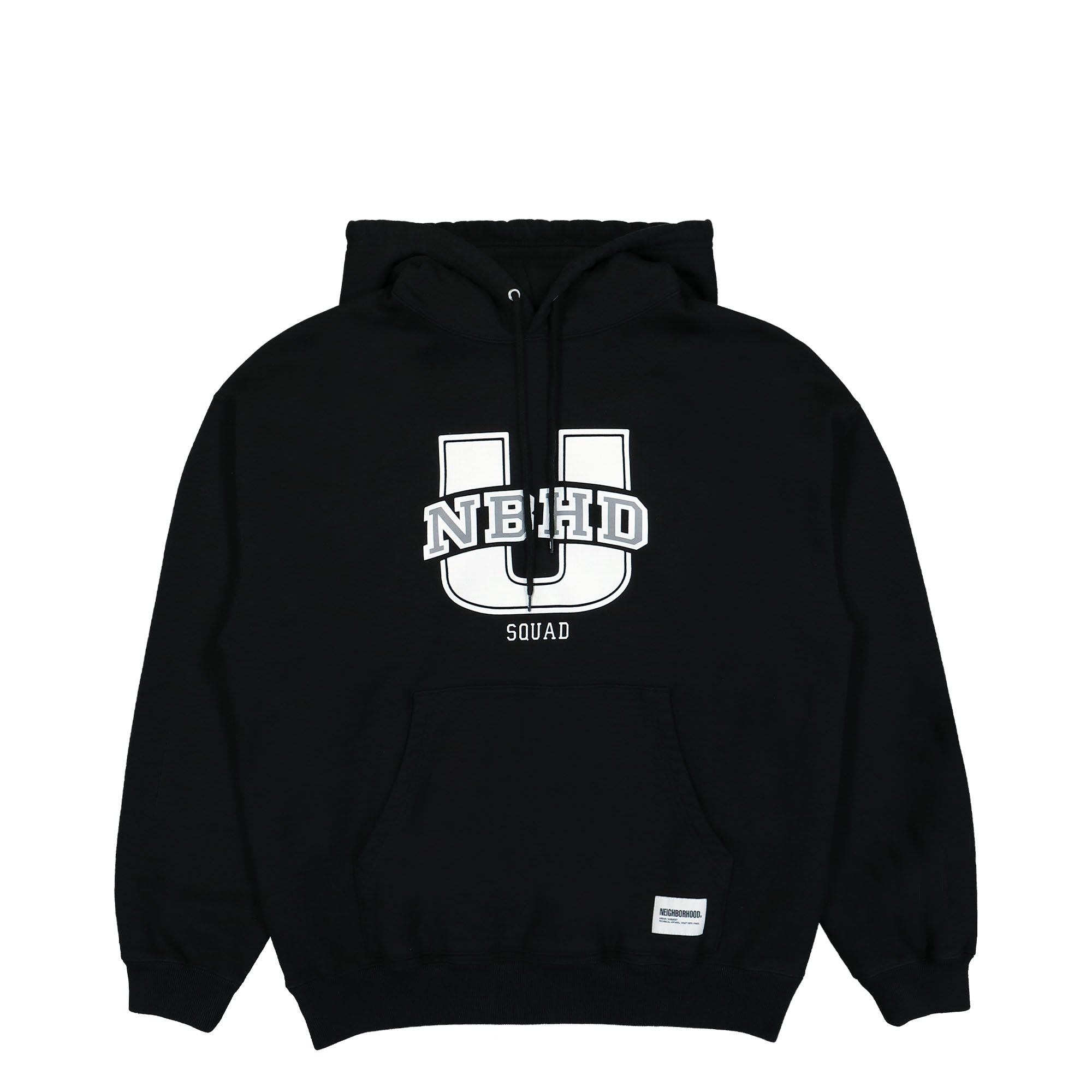 Neighborhood College Hooded Sweatshirt LS Black Hoodies 231FPNH-CSM02 / Black | Overkill