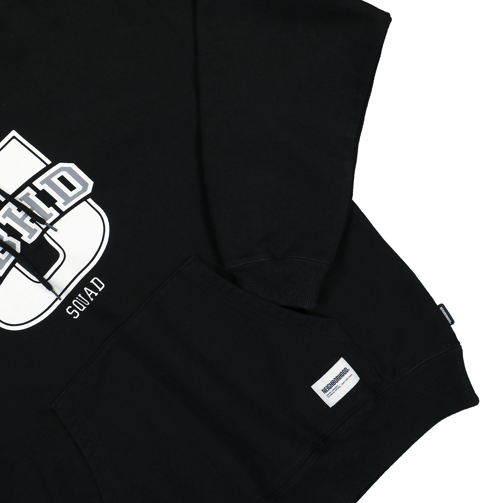 Neighborhood College Hooded Sweatshirt LS Black Hoodies Detailfoto | Overkill