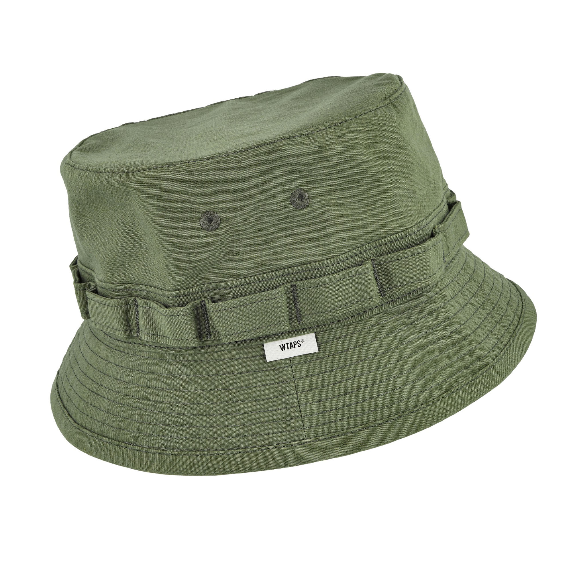 WTAPS Jungle 02 Ripstop Dot Sight Hat Olive Drab Caps Close-up | Overkill