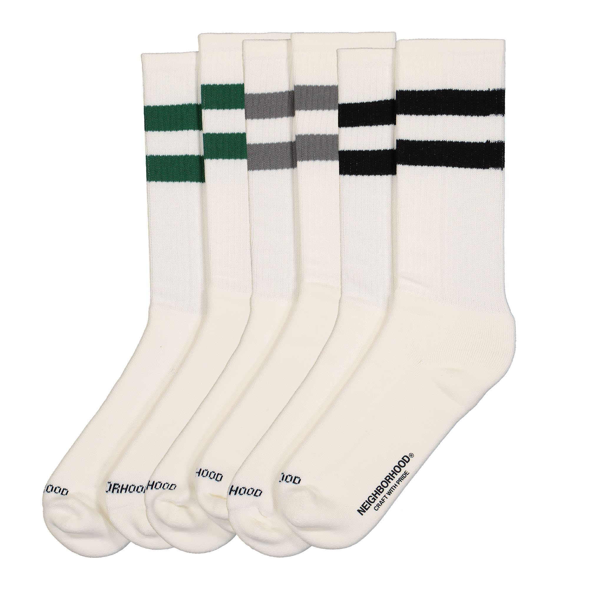 Neighborhood Classic 3 Pack Long Socks White Socks 231KWNH-UWM01 / White | Overkill