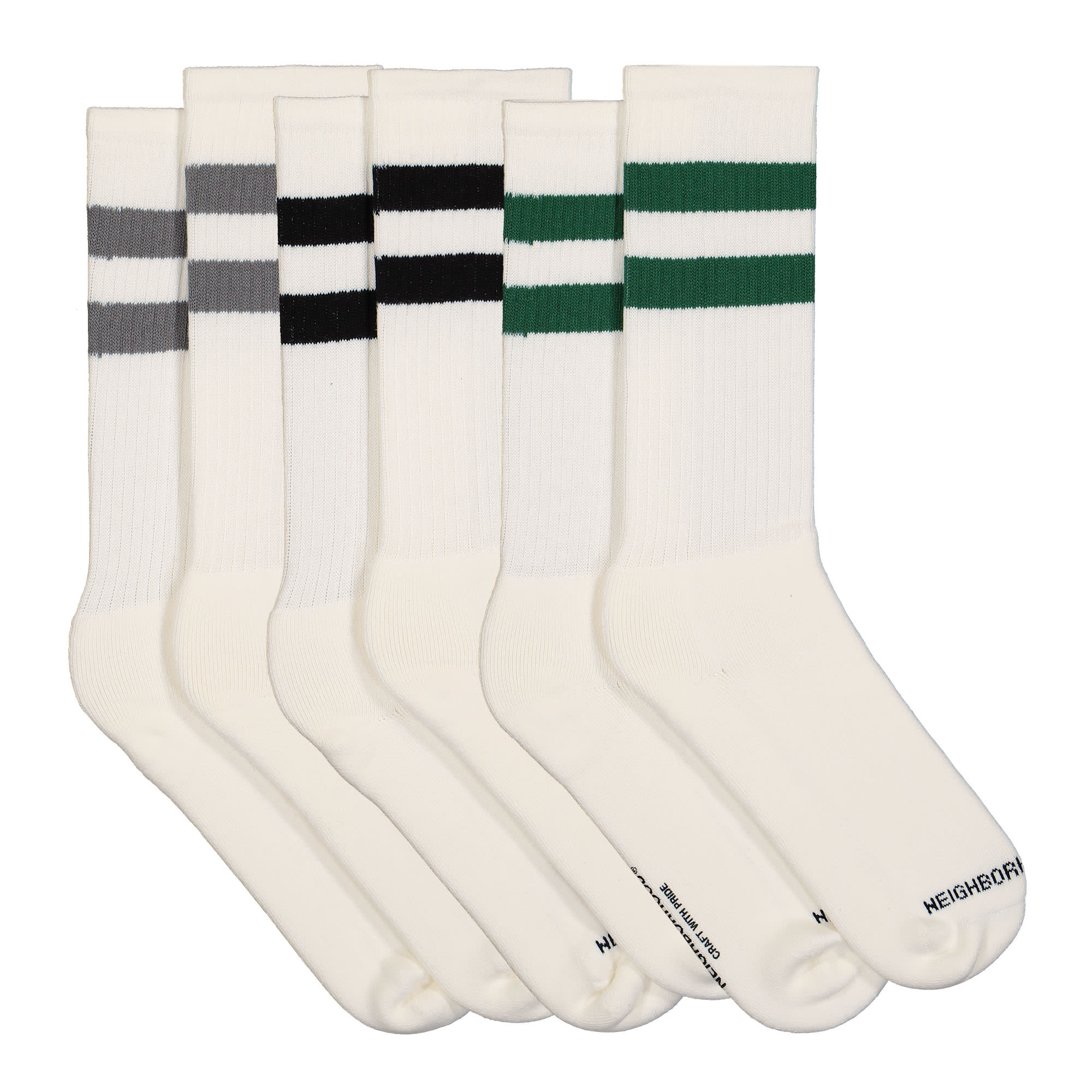 Neighborhood Classic 3 Pack Long Socks White Socks Material | Overkill