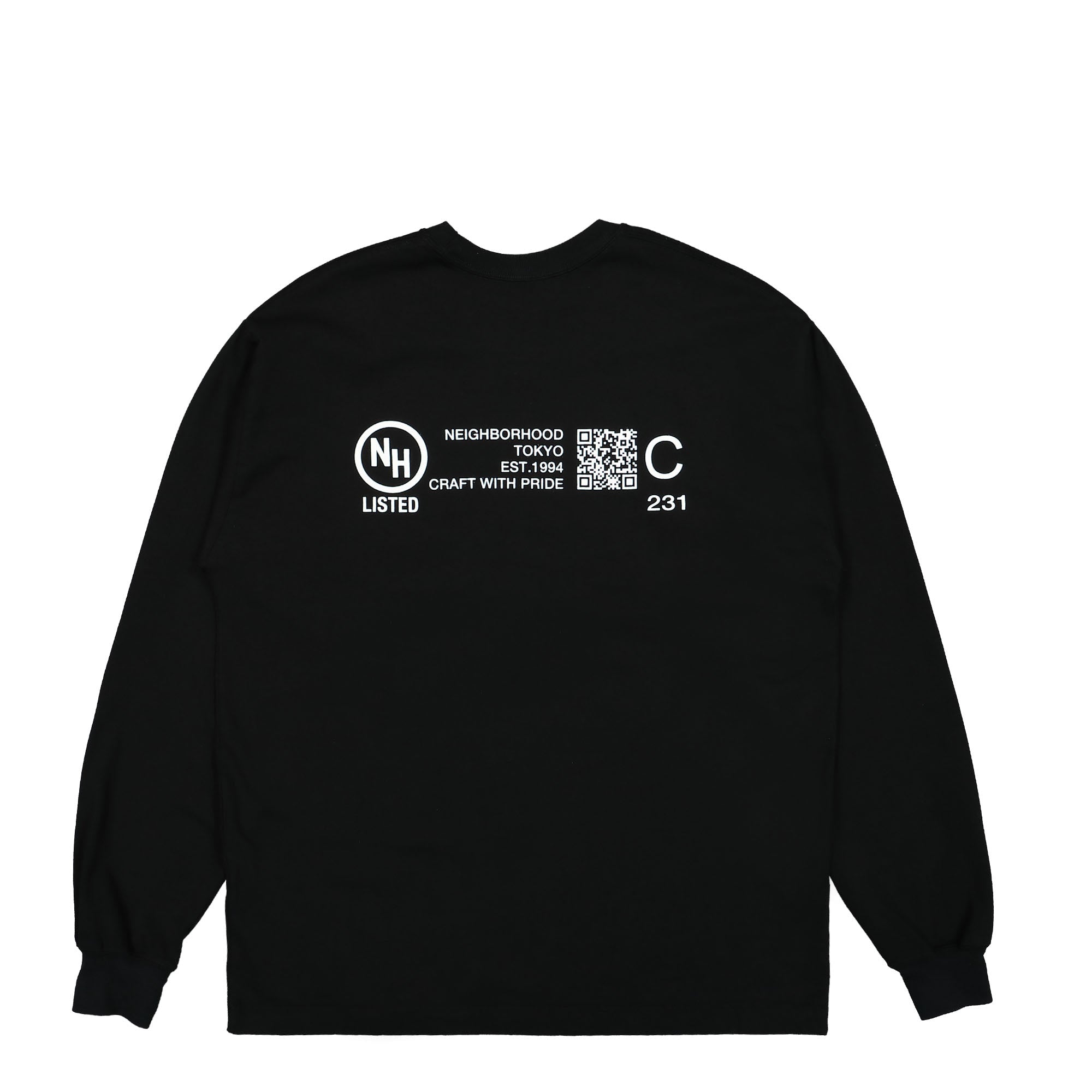 Neighborhood NH-4 Longsleeve Tee Black Longsleeves Close-up | Overkill