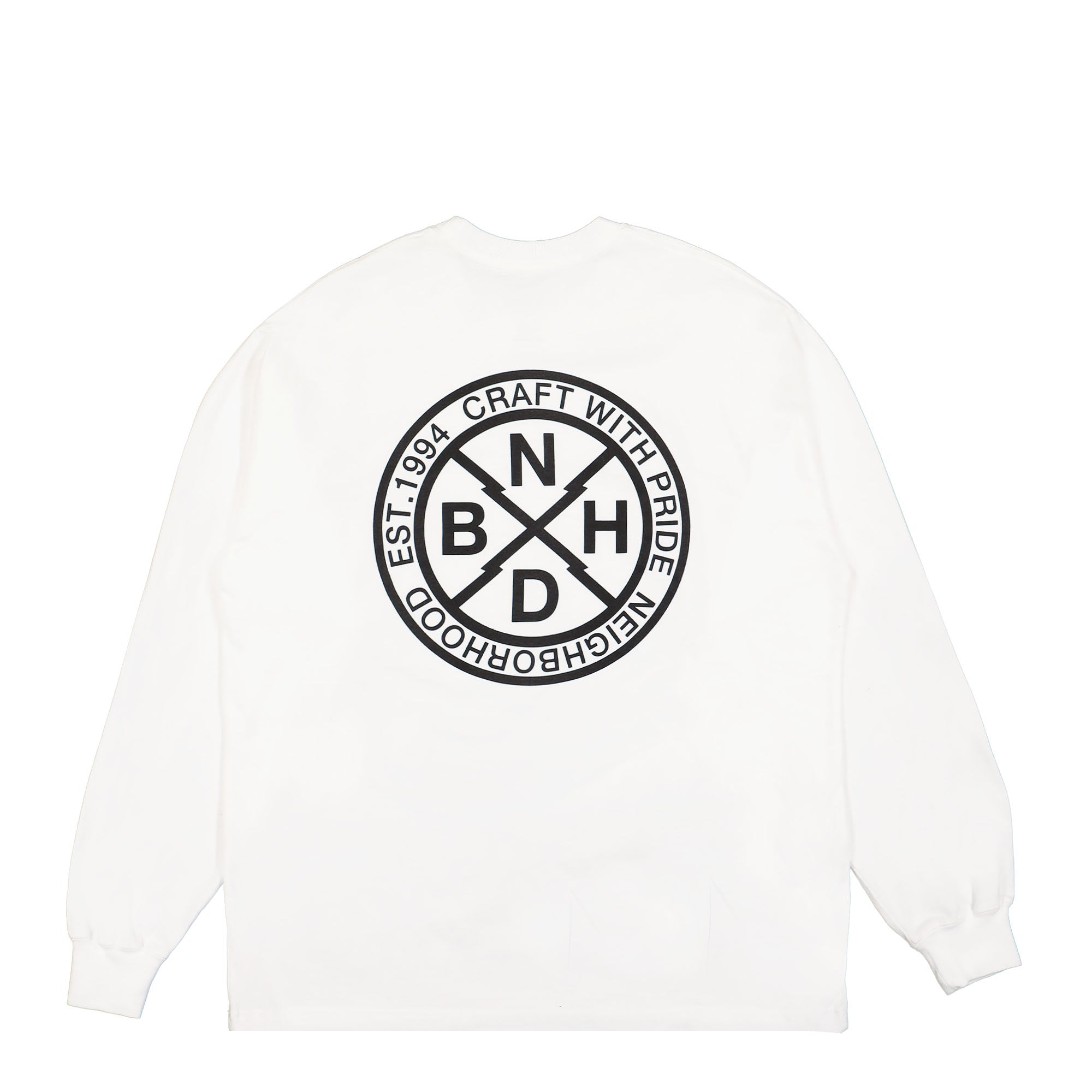 Neighborhood NH . Tee LS-3 White Longsleeves Close-up | Overkill