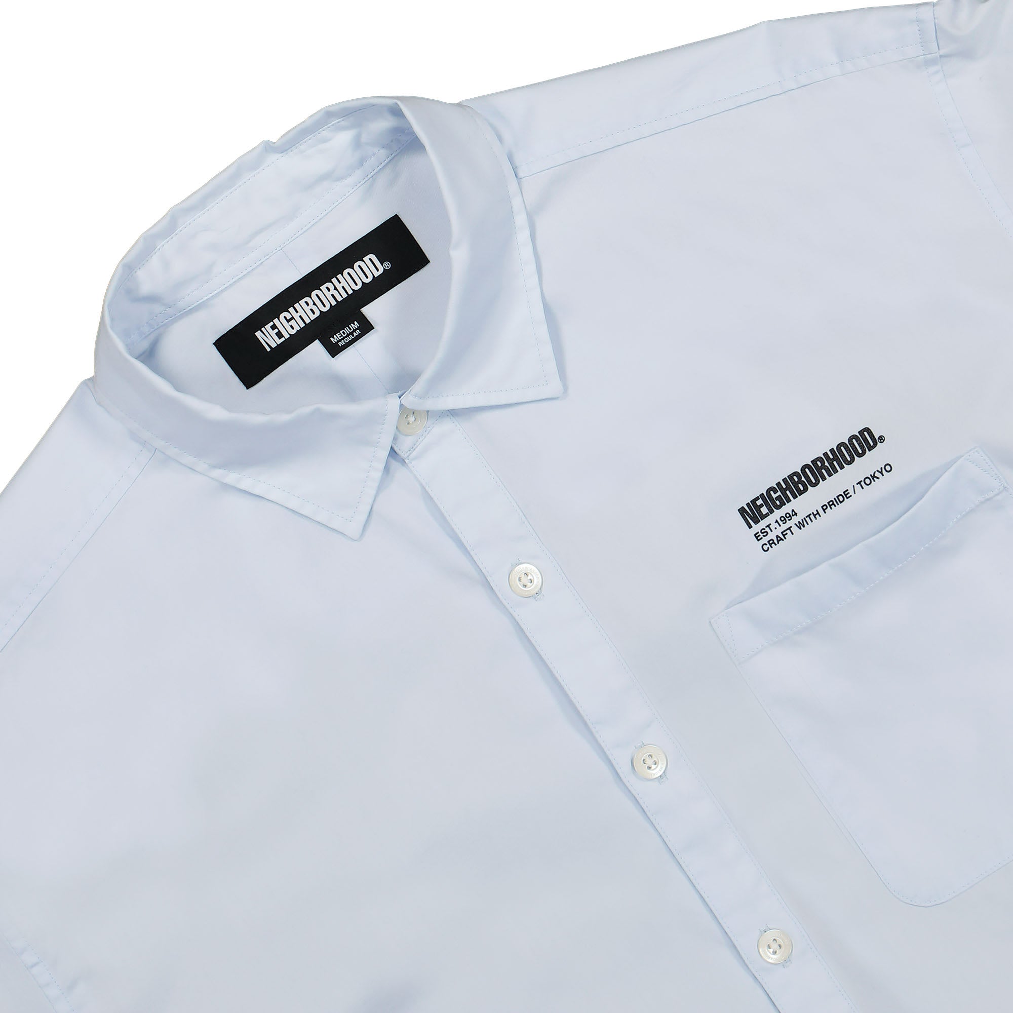 Neighborhood Trad Shirt LS Blue Shirts Detailfoto | Overkill