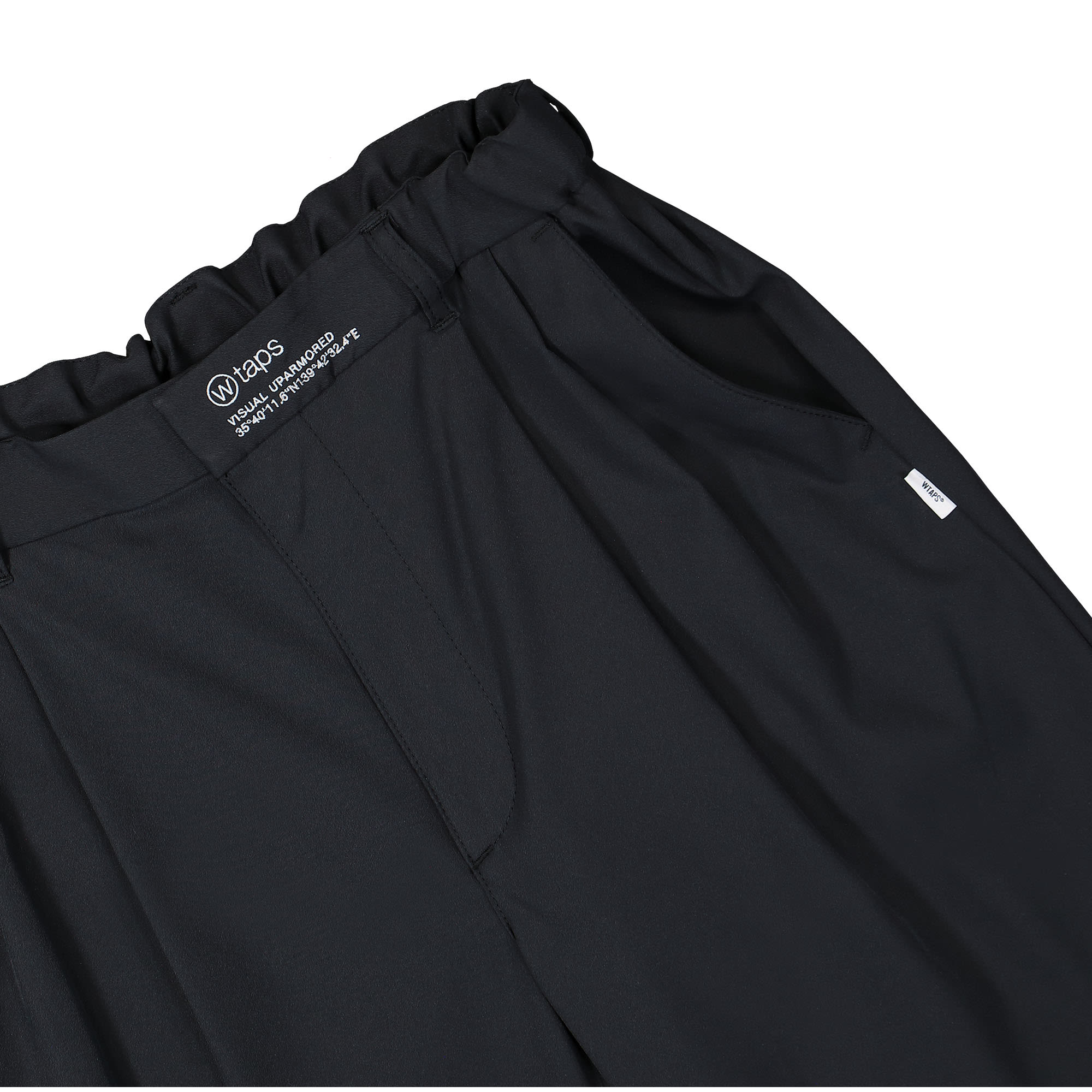 WTAPS TRDT2301 Poly. Twill. Dot Sight Trousers Black Casual Pants Detailfoto | Overkill