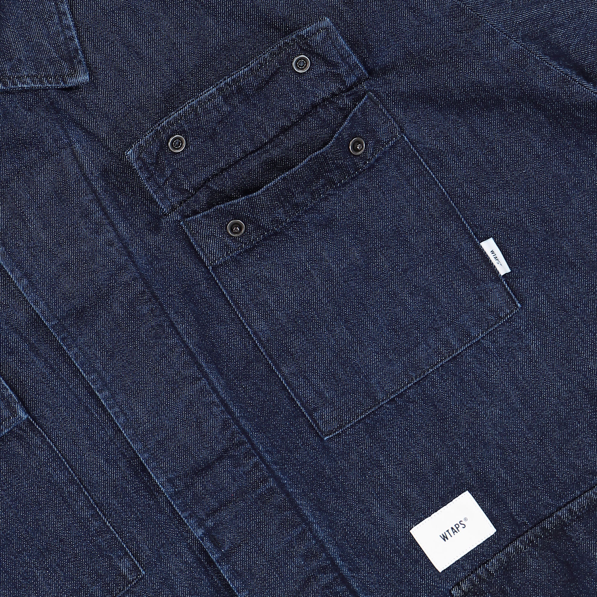 WTAPS JMOD Denim PASTHG Longsleeve Indigo Shirts Detailfoto | Overkill