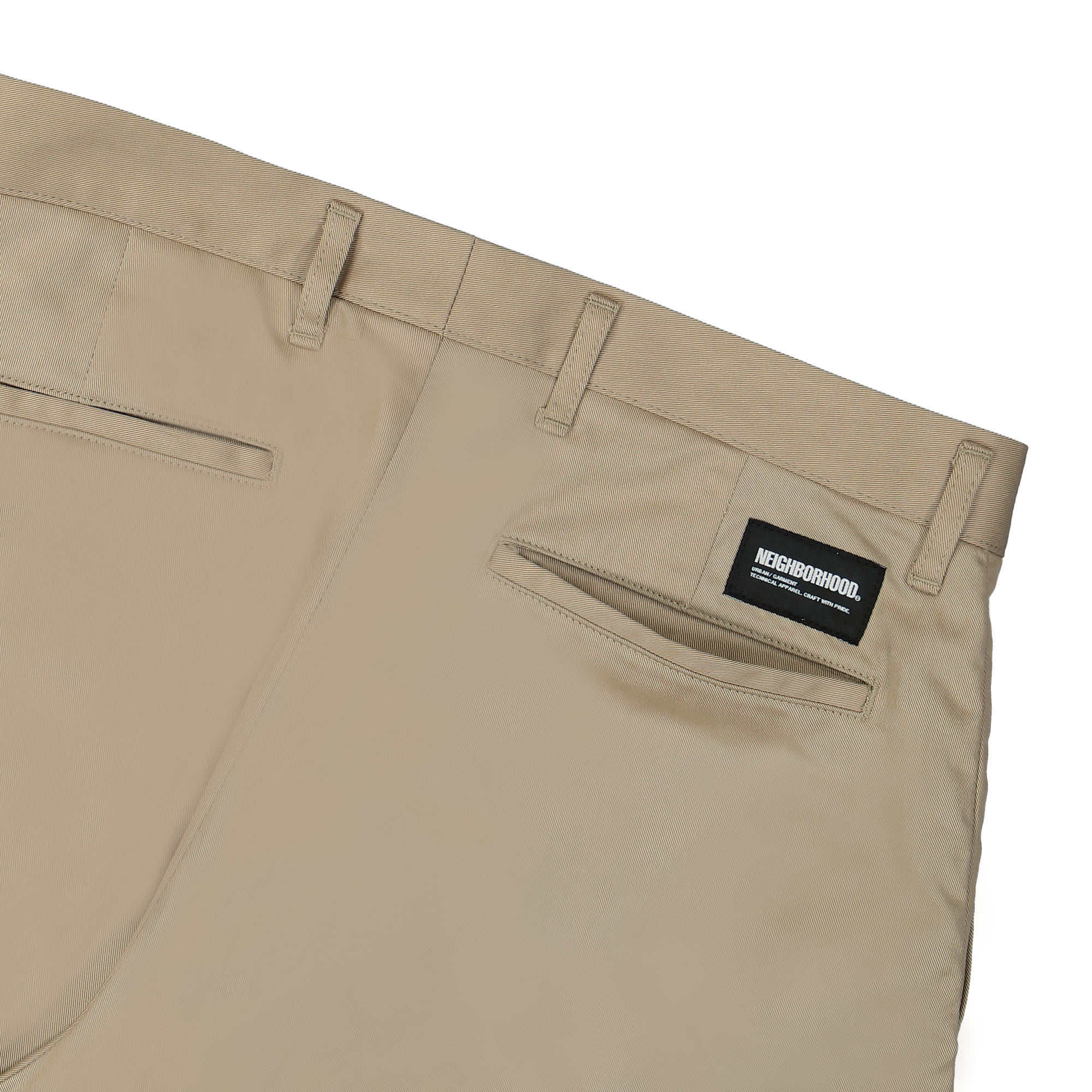 Neighborhood Slanted Tuck Pants Beige Casual Pants Detail view 1 | Overkill