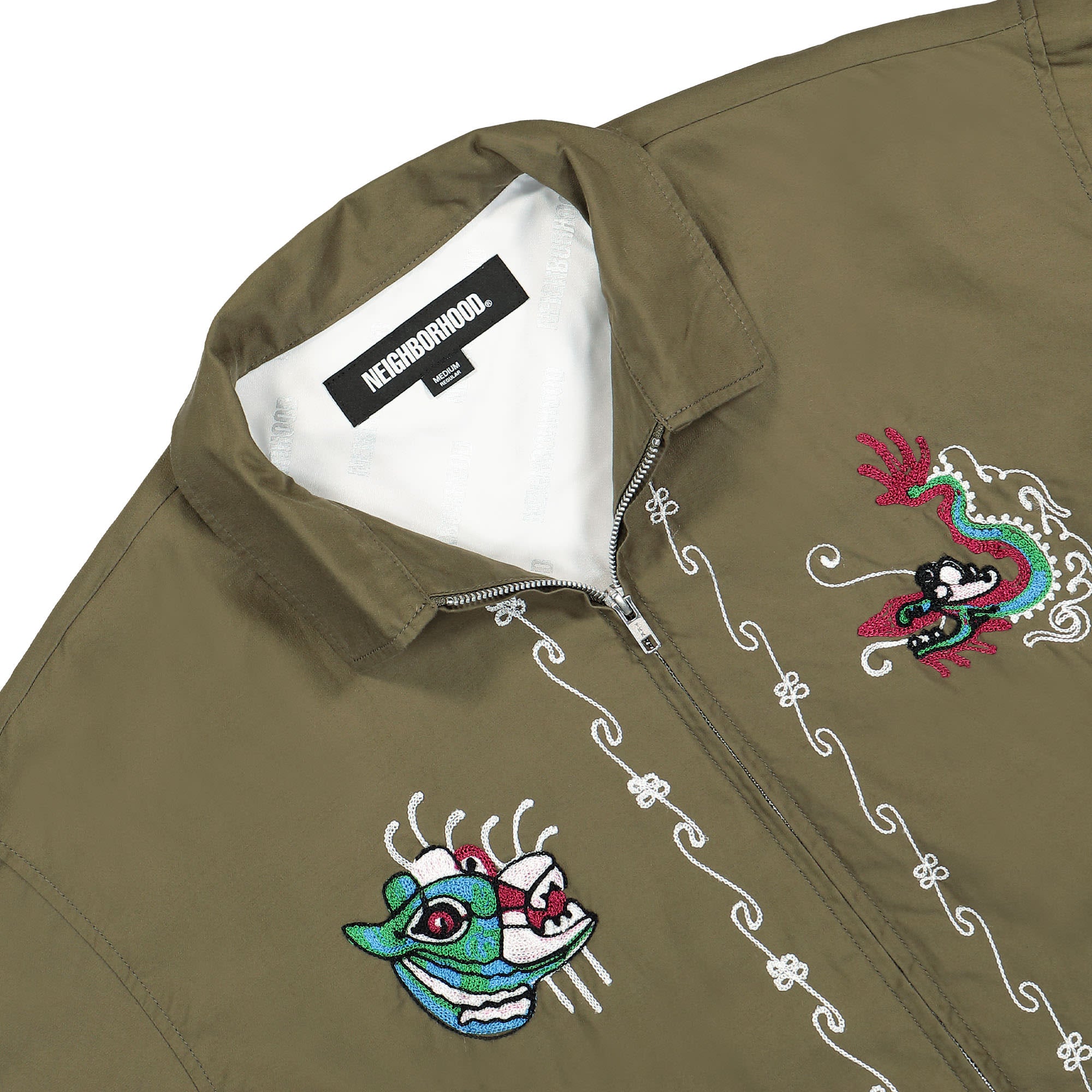 Neighborhood Souvenir LS Shirt Olive Drab Shirts Close-up | Overkill