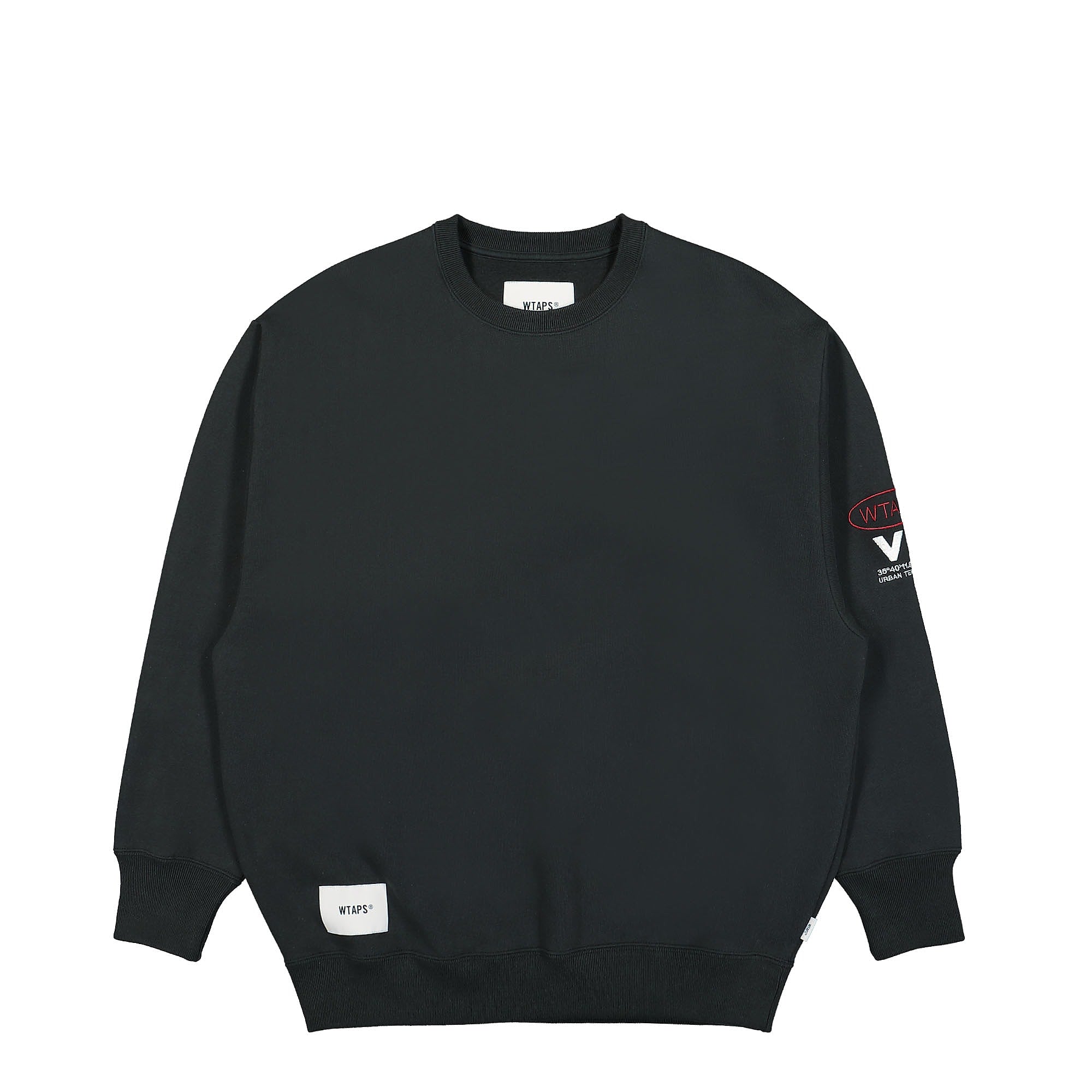 WTAPS AII 01 / Sweater / Cotton. Protect Black Sweatshirts 232ATDT-CSM18 / Black | Overkill