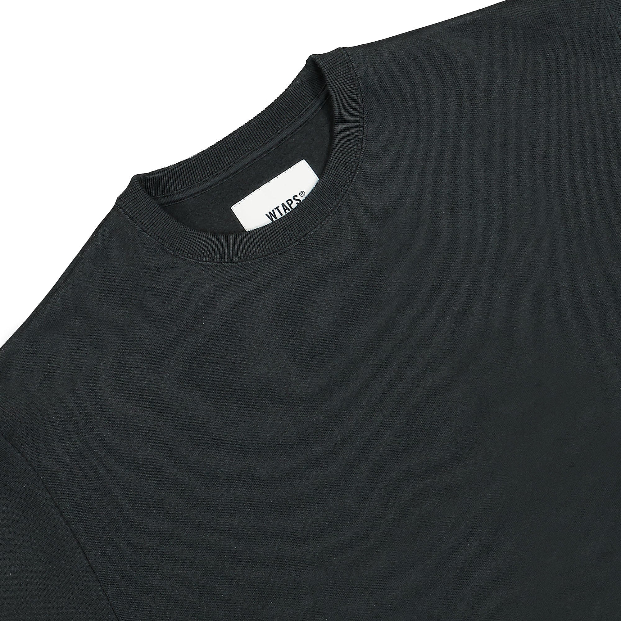 WTAPS AII 01 / Sweater / Cotton. Protect Black Sweatshirts Close-up | Overkill