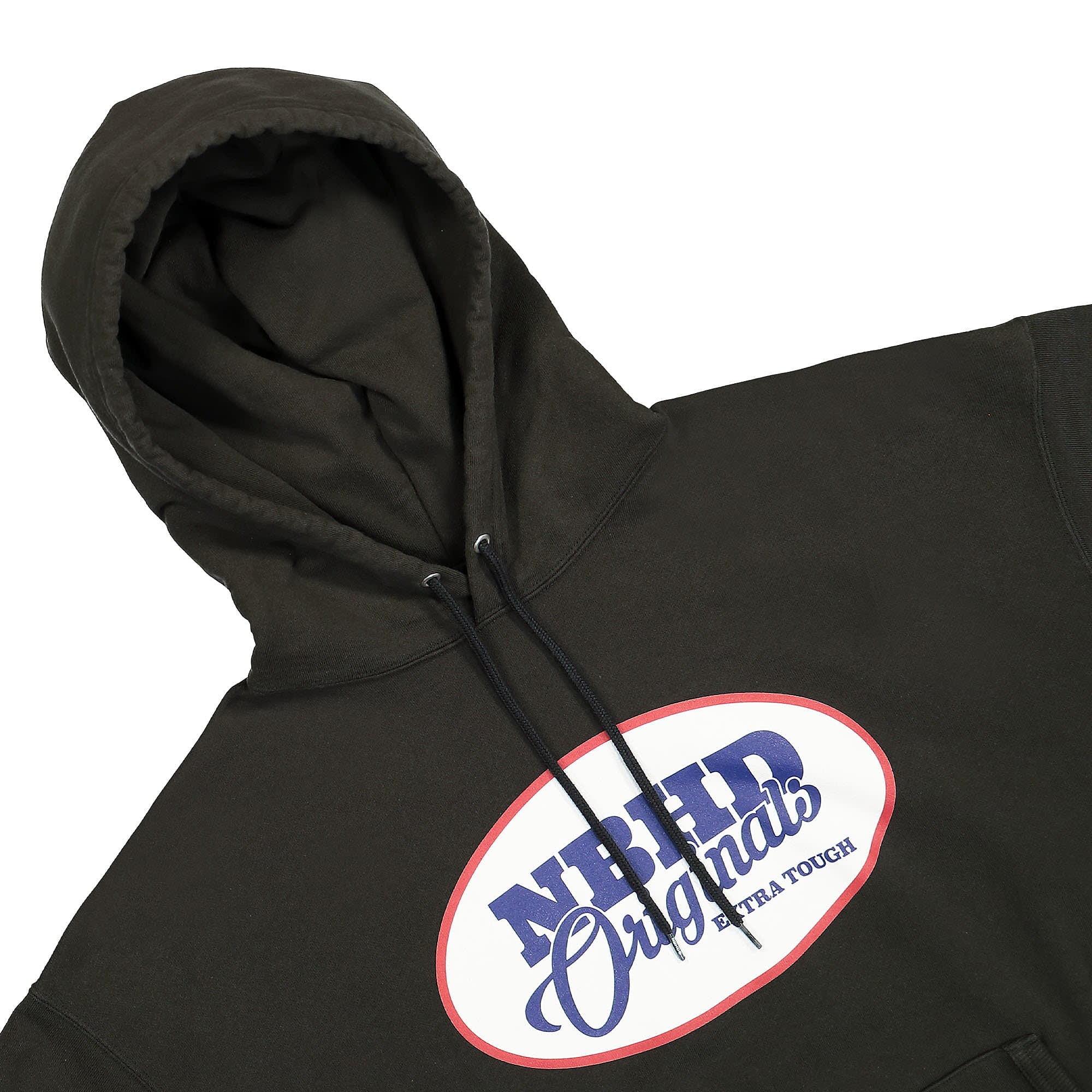 Neighborhood College LS Sweatparka Black Sweatshirts Close-up | Overkill