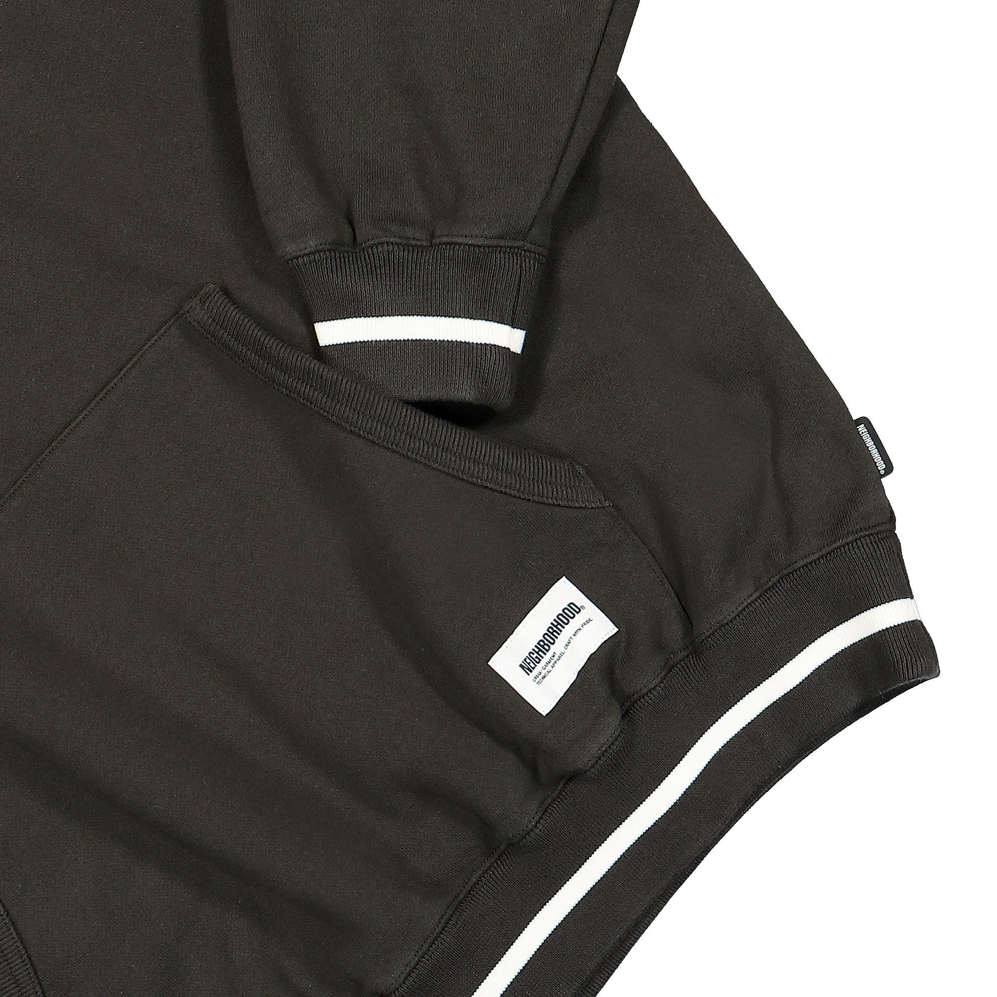 Neighborhood College LS Sweatparka Black Sweatshirts Detailfoto | Overkill