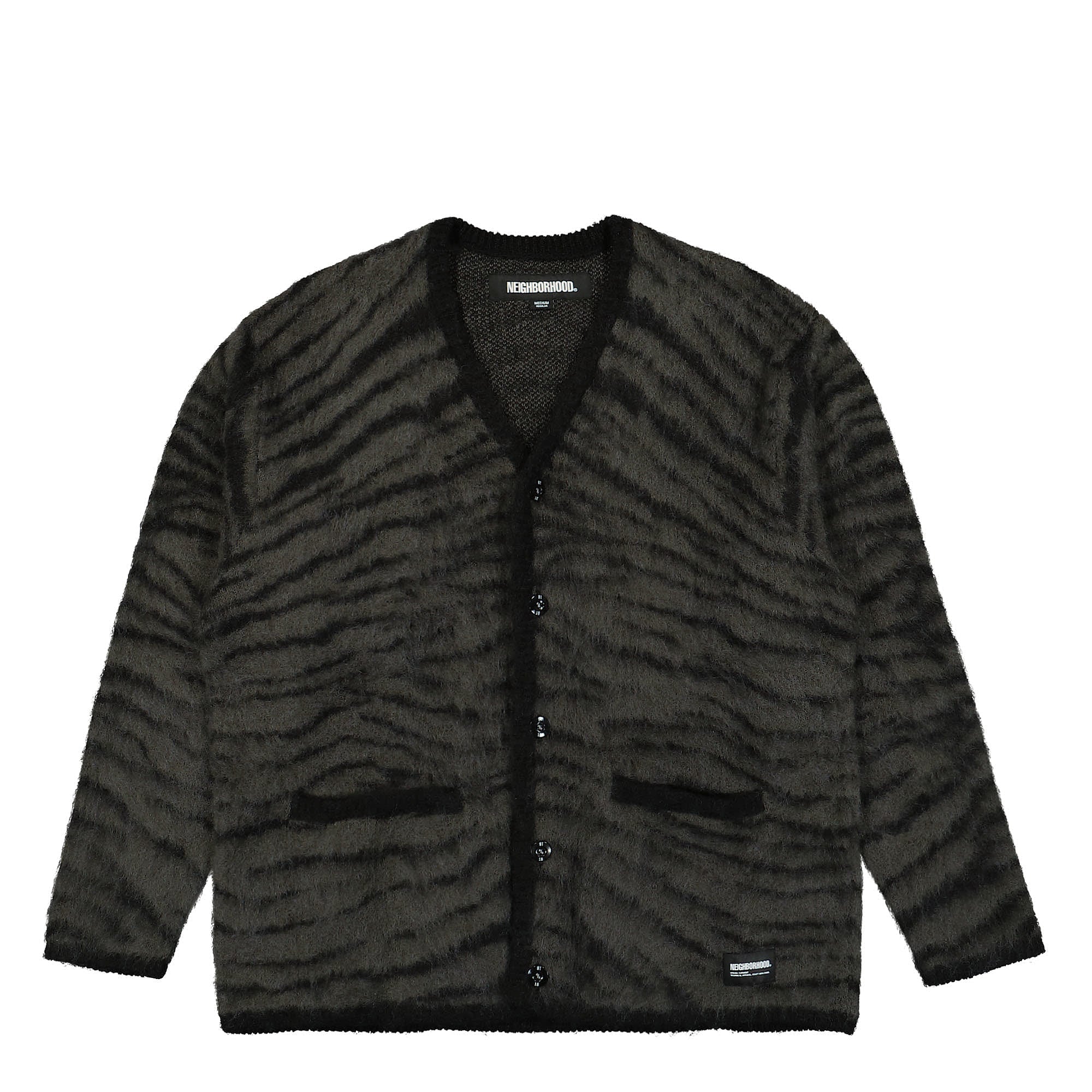 Neighborhood Tiger Pattern Mohair Cardigan 232FUNH-KNM02