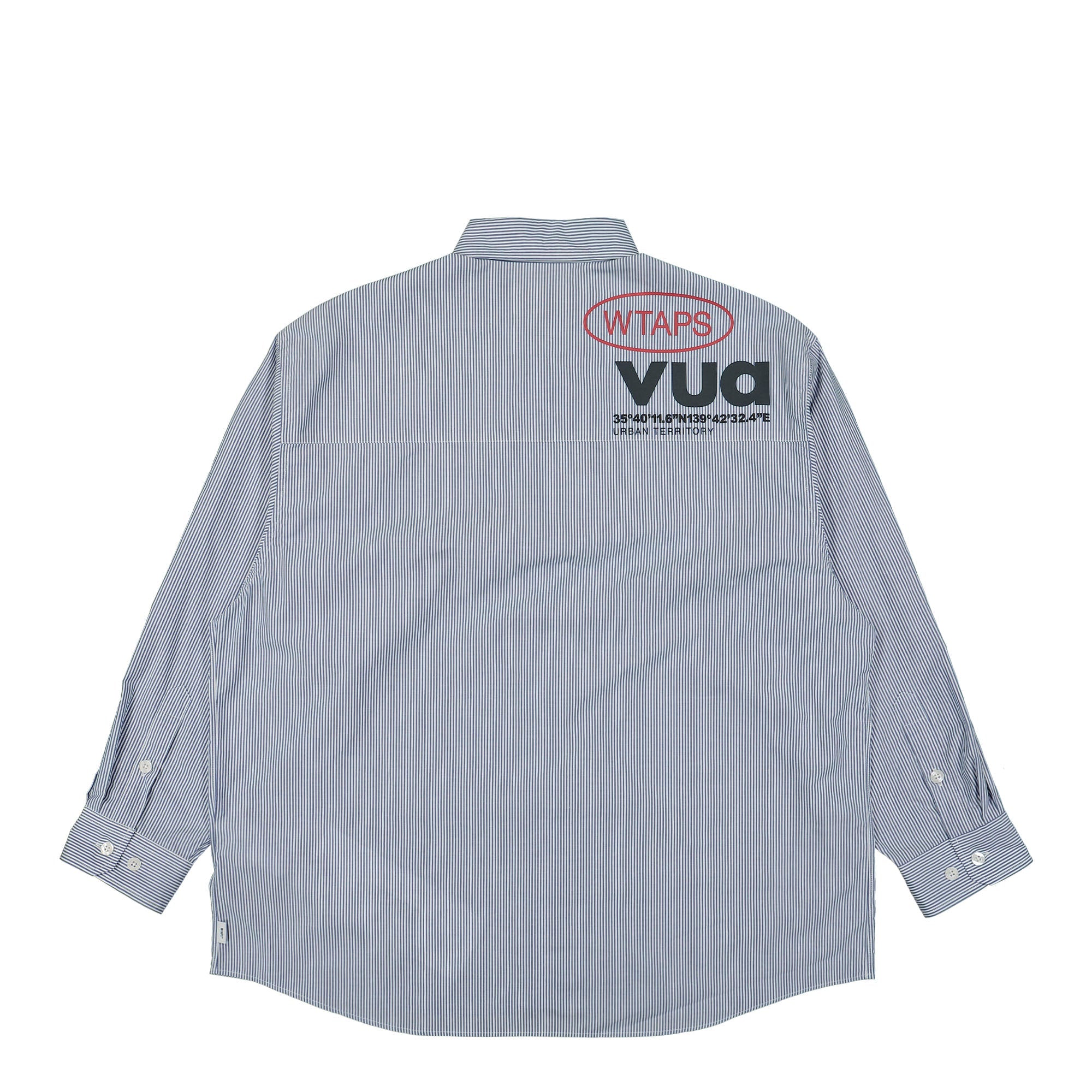 WTAPS BD 03 LS Protect Shirt Blue Shirts Close-up | Overkill