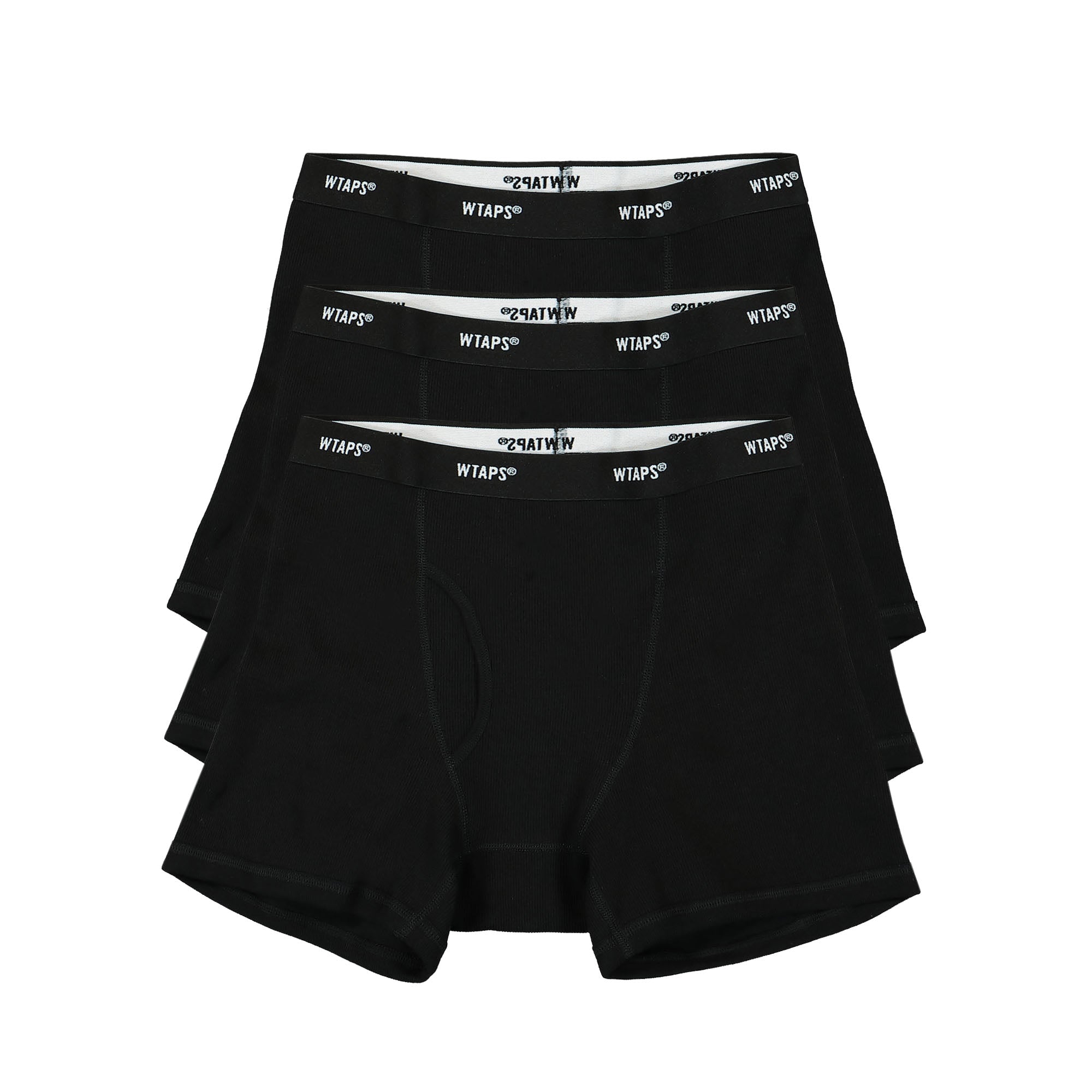 WTAPS Skivvies 3 Piece Boxer Briefs Black Underwear 232MYDT-UWM03 / Black | Overkill