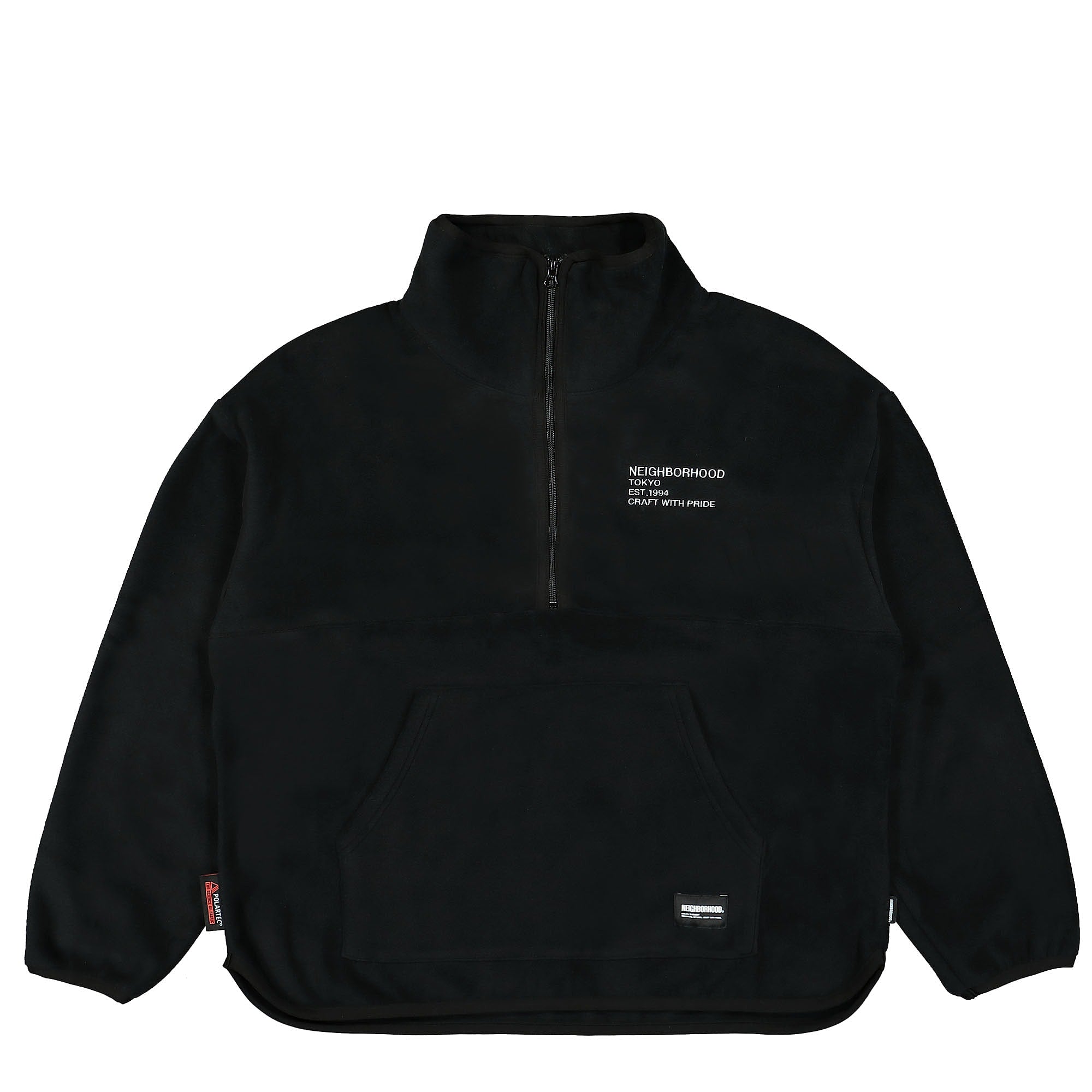 Neighborhood Fleece Half Zip LS Shirt Black Sweatshirts 232OKNH-CSM06 / Black | Overkill