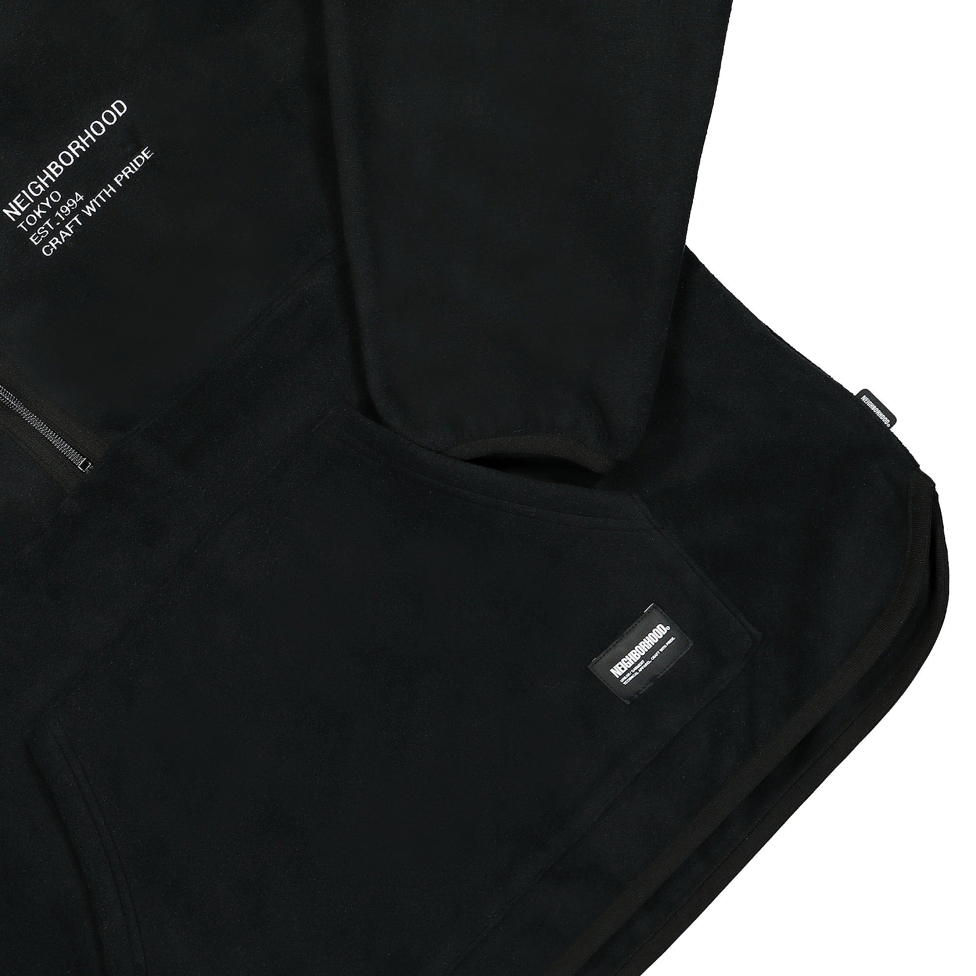Neighborhood Fleece Half Zip LS Shirt Black Sweatshirts Detailfoto | Overkill