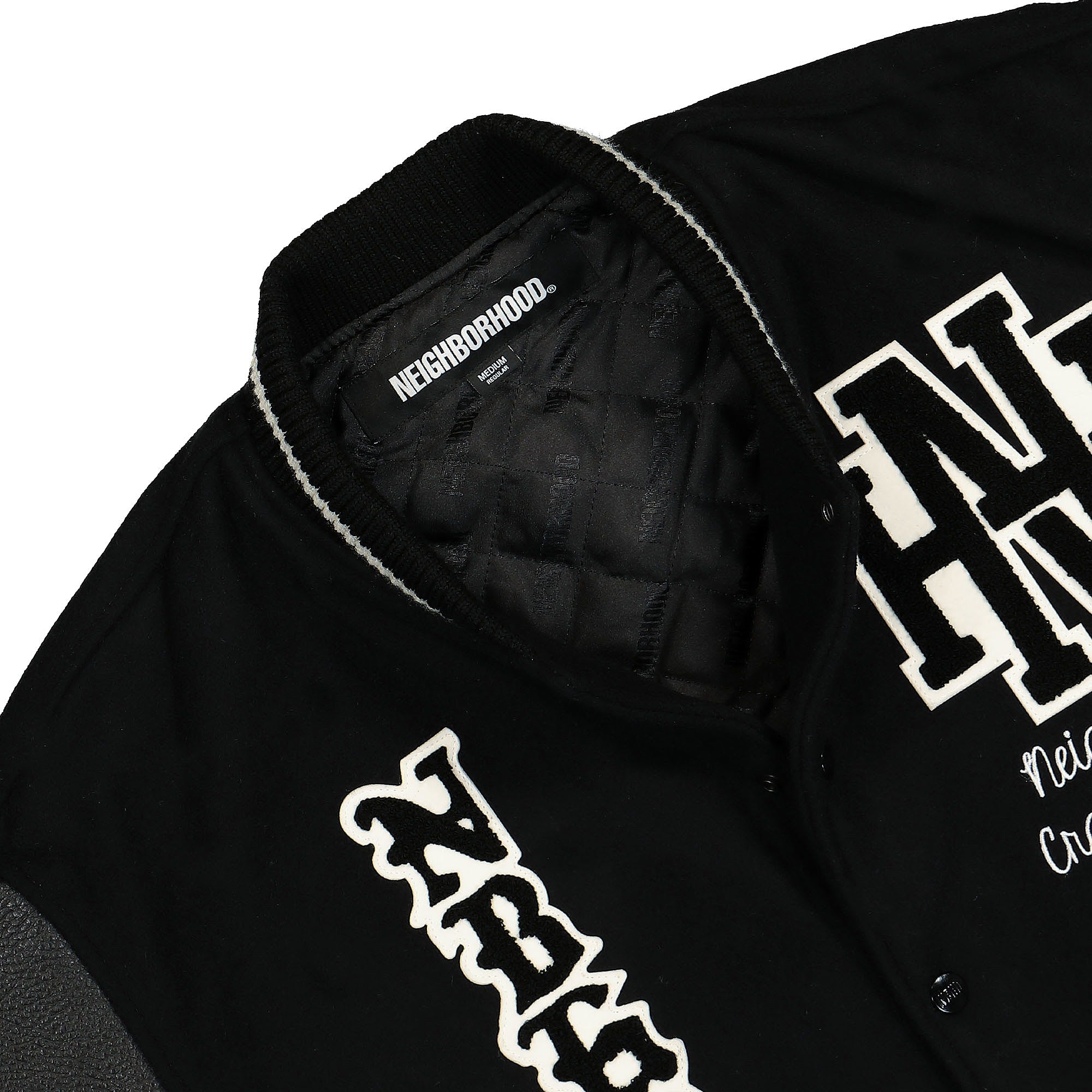 Neighborhood Stadium Jacket Black Bomber & Varsity Jackets Material | Overkill