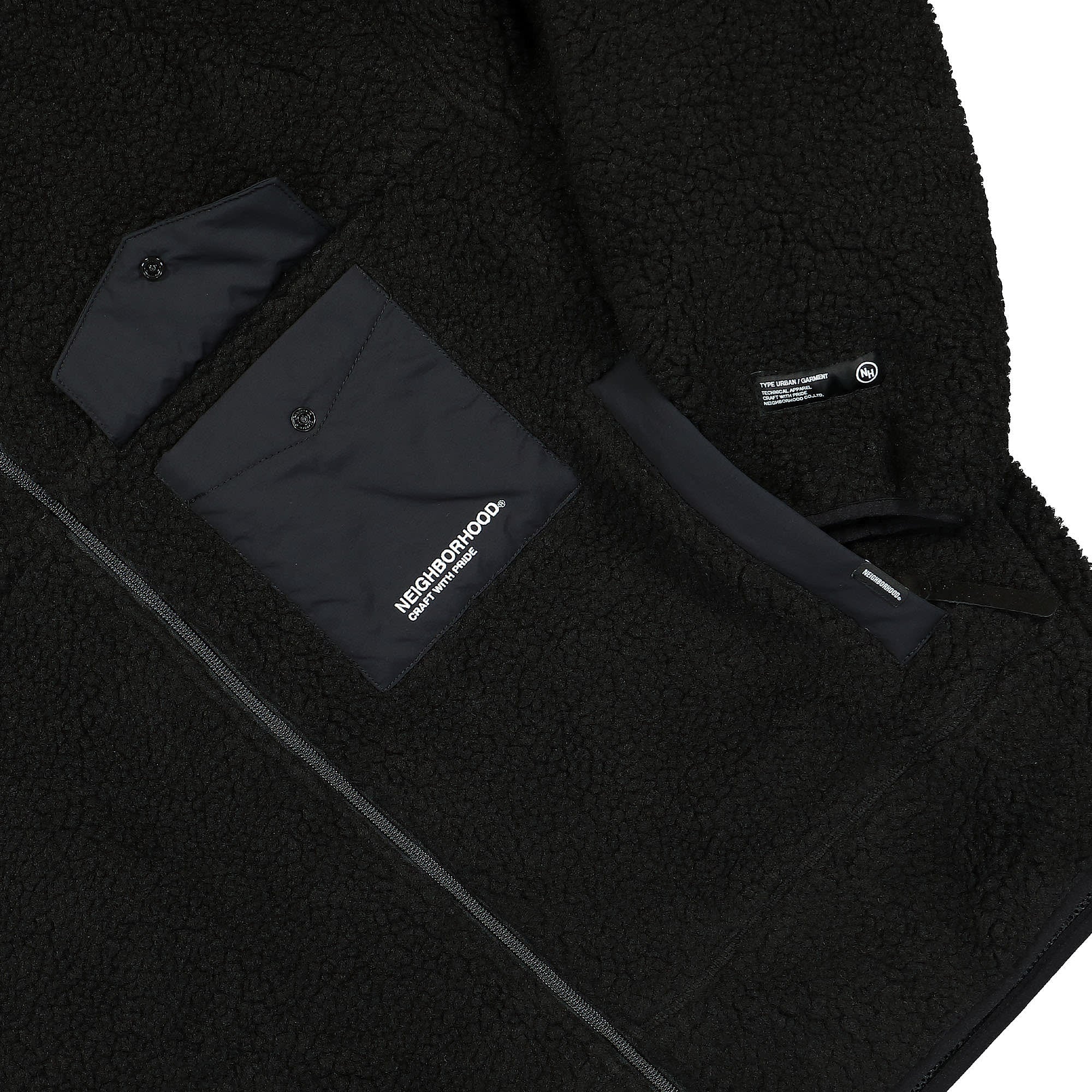 Neighborhood Boa Fleece Jacket Black Fleece Jackets Detailfoto | Overkill