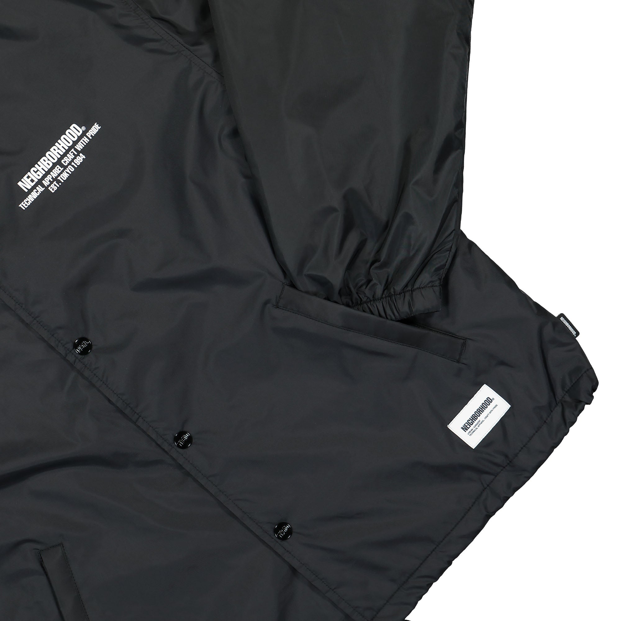 Neighborhood Windbreaker Jacket Black Windbreaker Detailfoto | Overkill