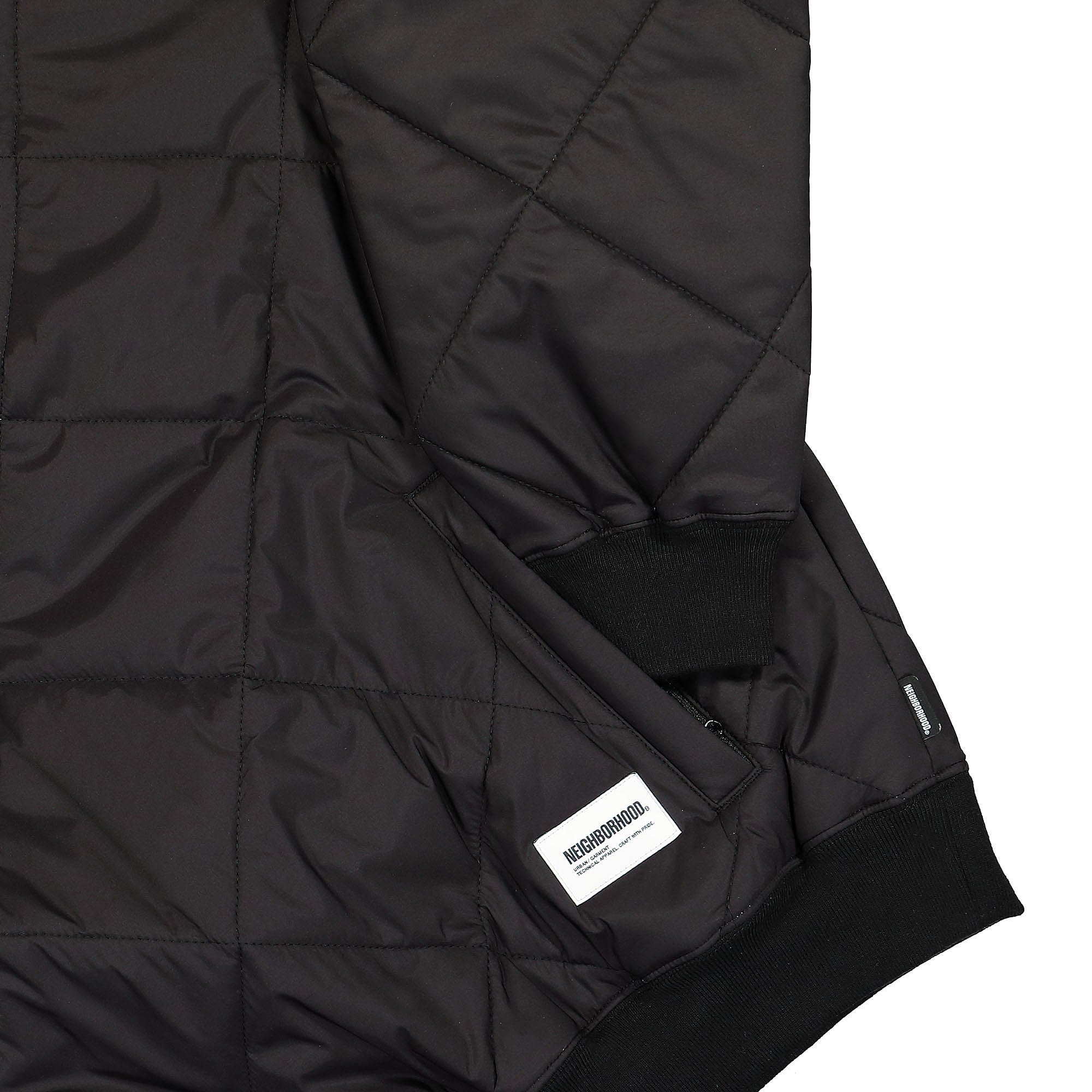 Neighborhood Quilting Pullover LS Shirt Black Sweatshirts Detailfoto | Overkill